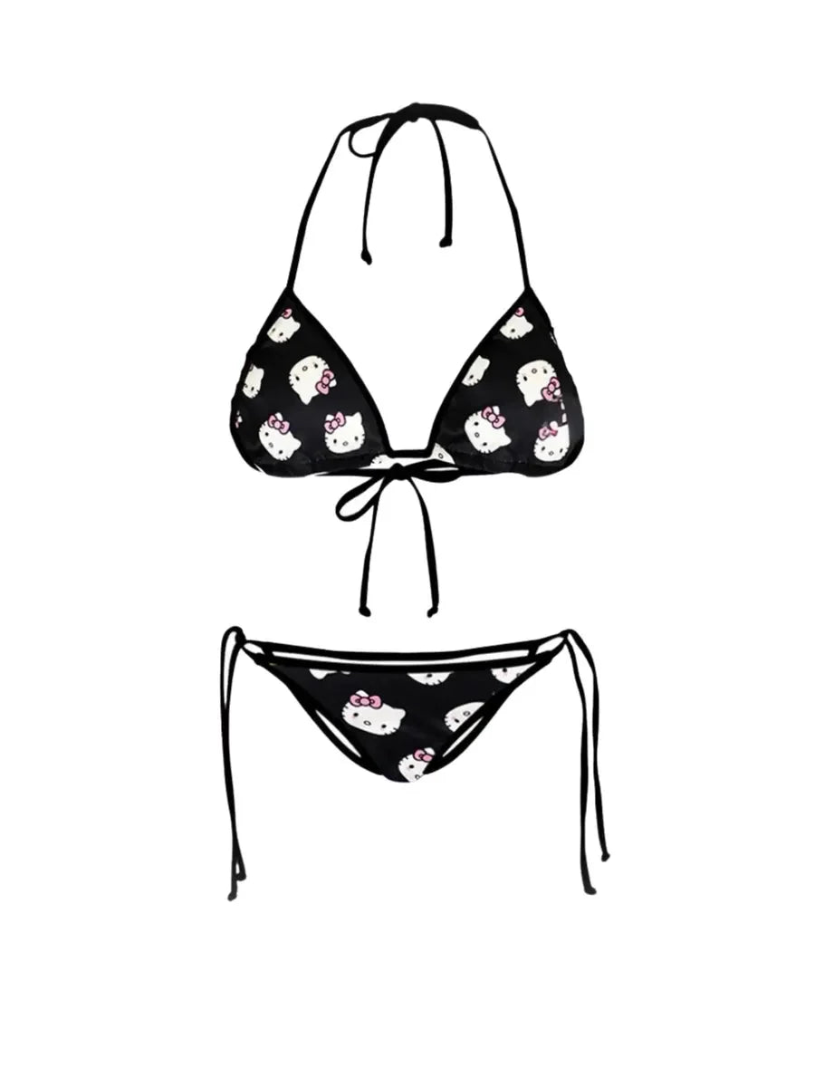 'Summer Crush' Sexy Cute Kitten Prints Swim Bikini Suit