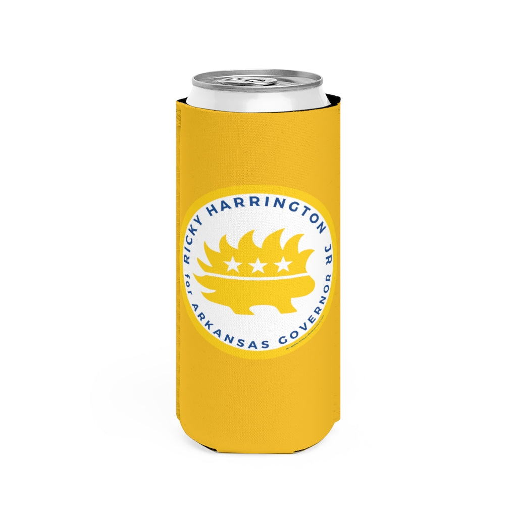 Ricky Harrington for Governor Arkansas Slim Can Cooler