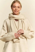 Women's Sweater Set V-Neck Sweater Set - Two-Piece with Scarf - Cozy Soft Knit