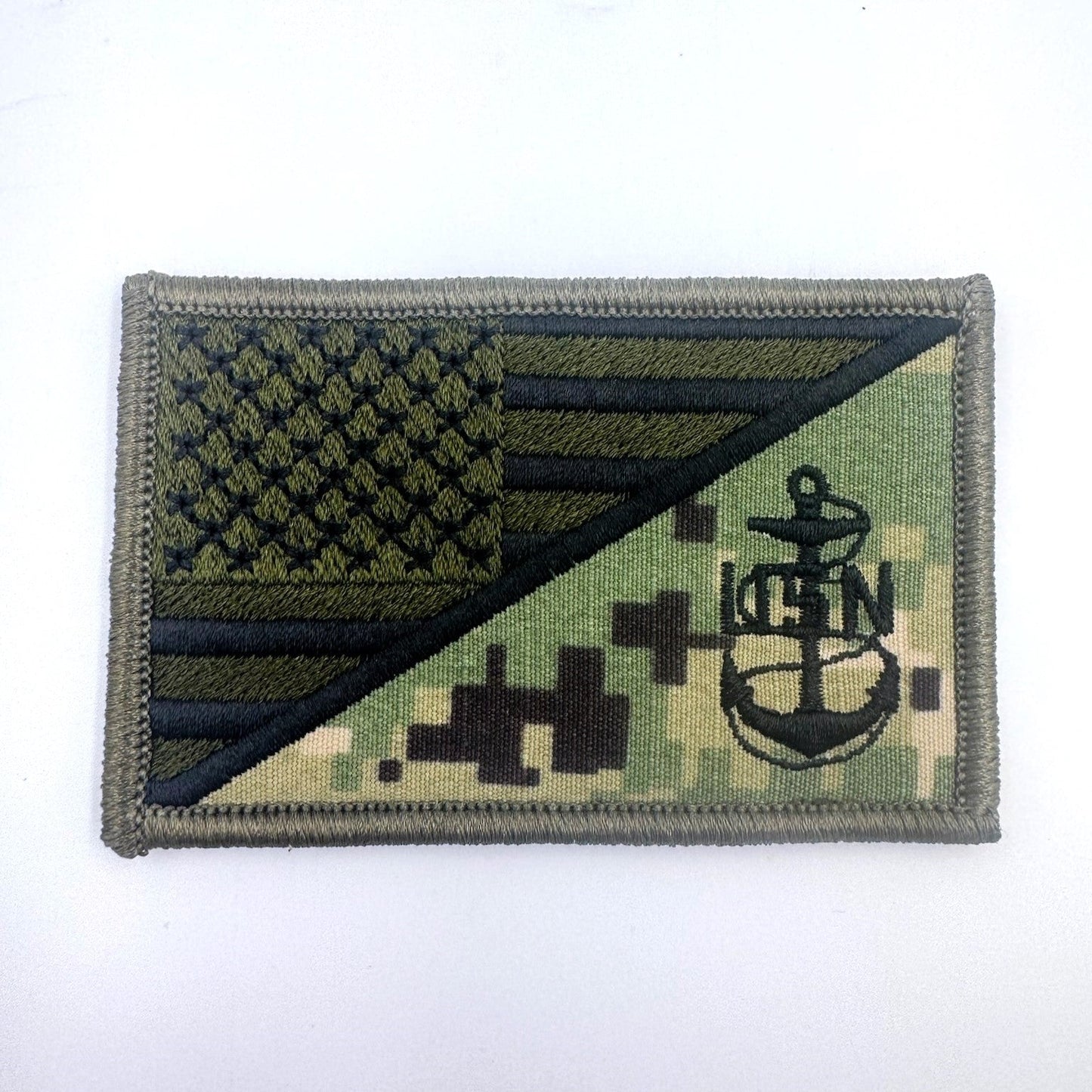 Navy Chief Petty Officer Anchor USA Flag - 2.25x3.5 Patch