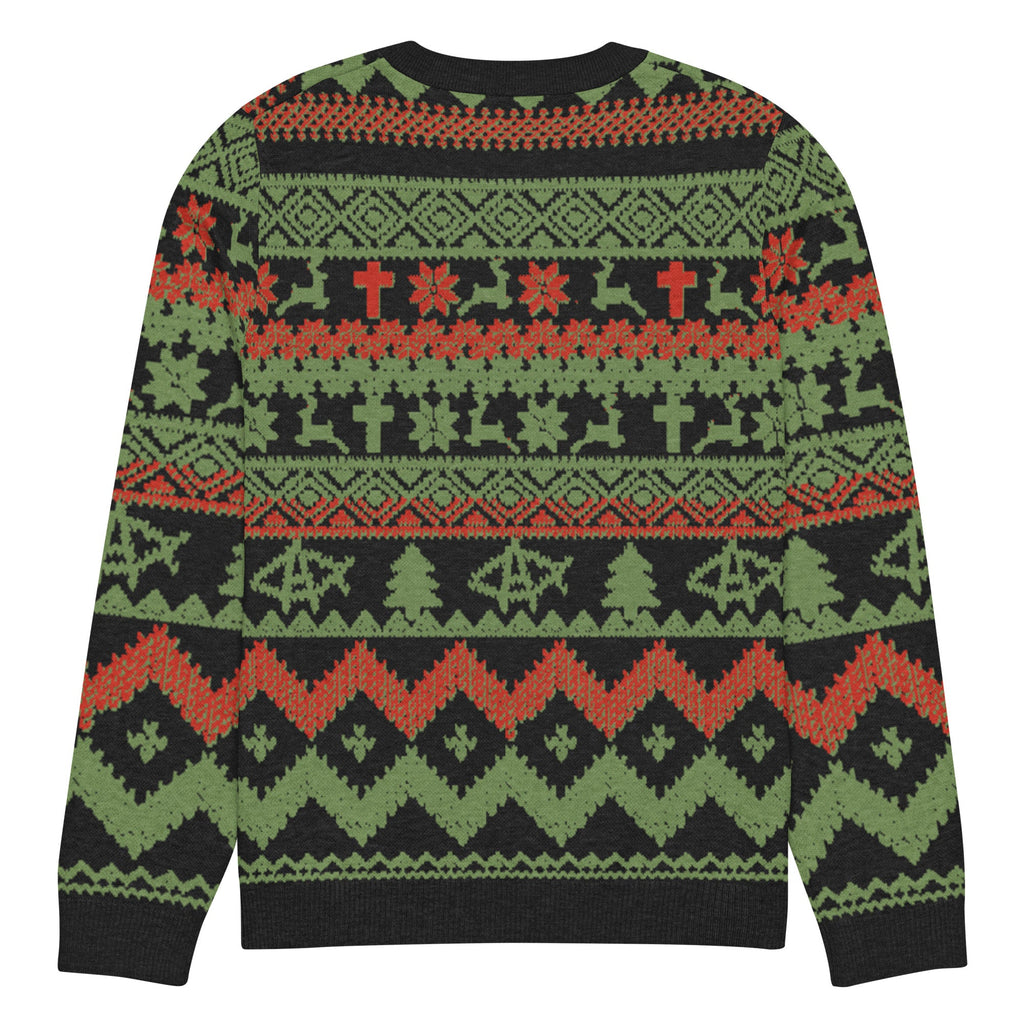 AnarchoChristian No King but Christ Knitted Ugly Christmas Sweater