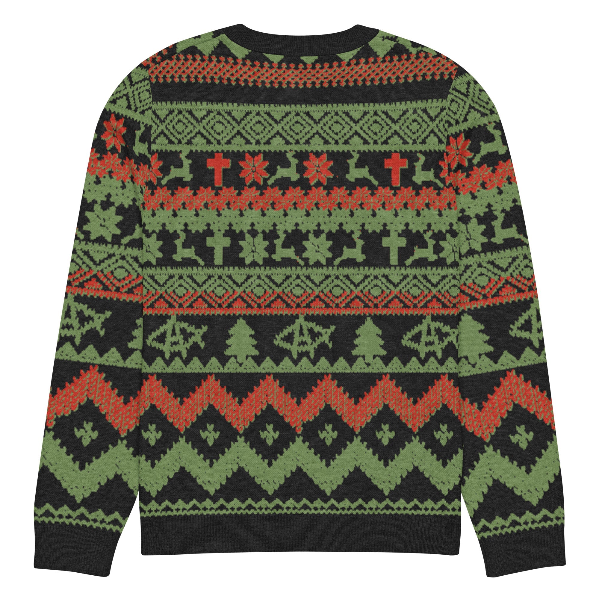 AnarchoChristian No King but Christ Knitted Ugly Christmas Sweater