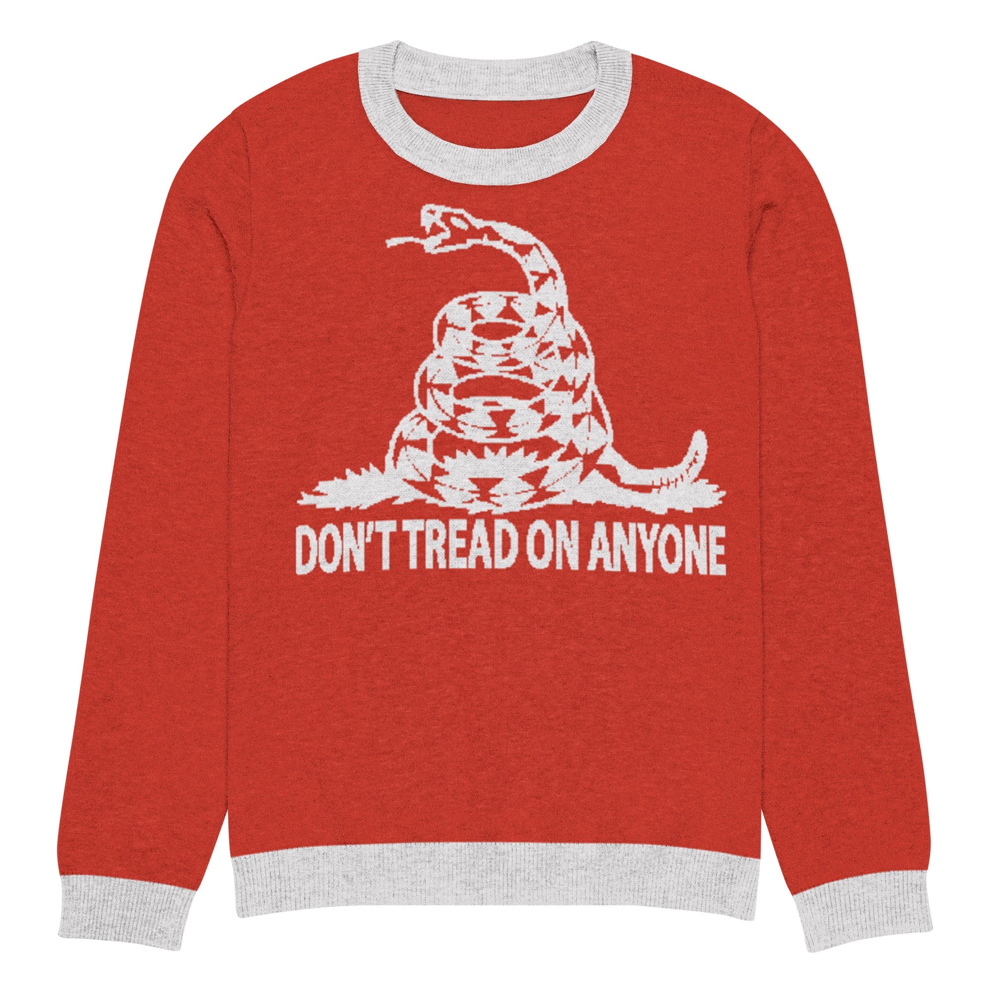 Don't Tread on Anyone Knitted crew neck Ugly Chrismas sweater