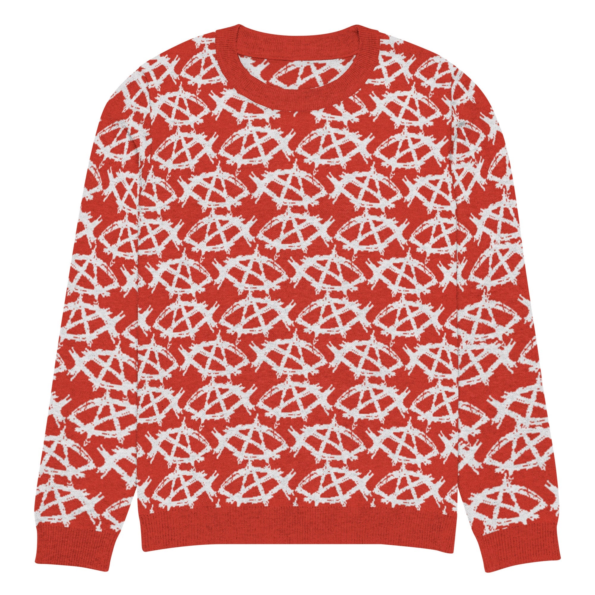 Anarchochristian Knitted crew neck ugly christmas sweater