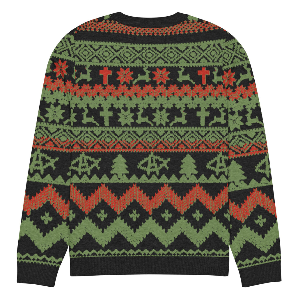 AnarchoChristian No King but Christ Knitted Ugly Christmas Sweater