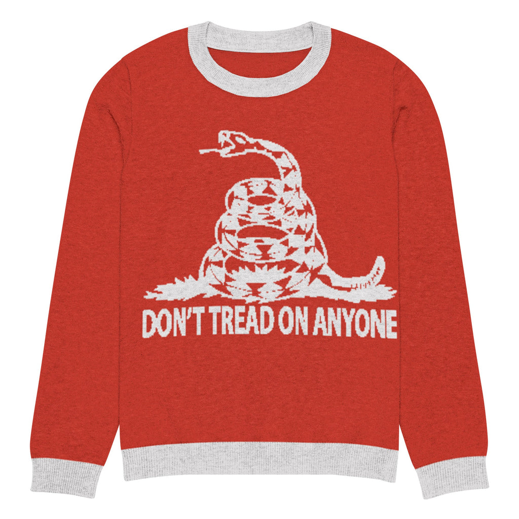 Don't Tread on Anyone Knitted crew neck Ugly Chrismas sweater