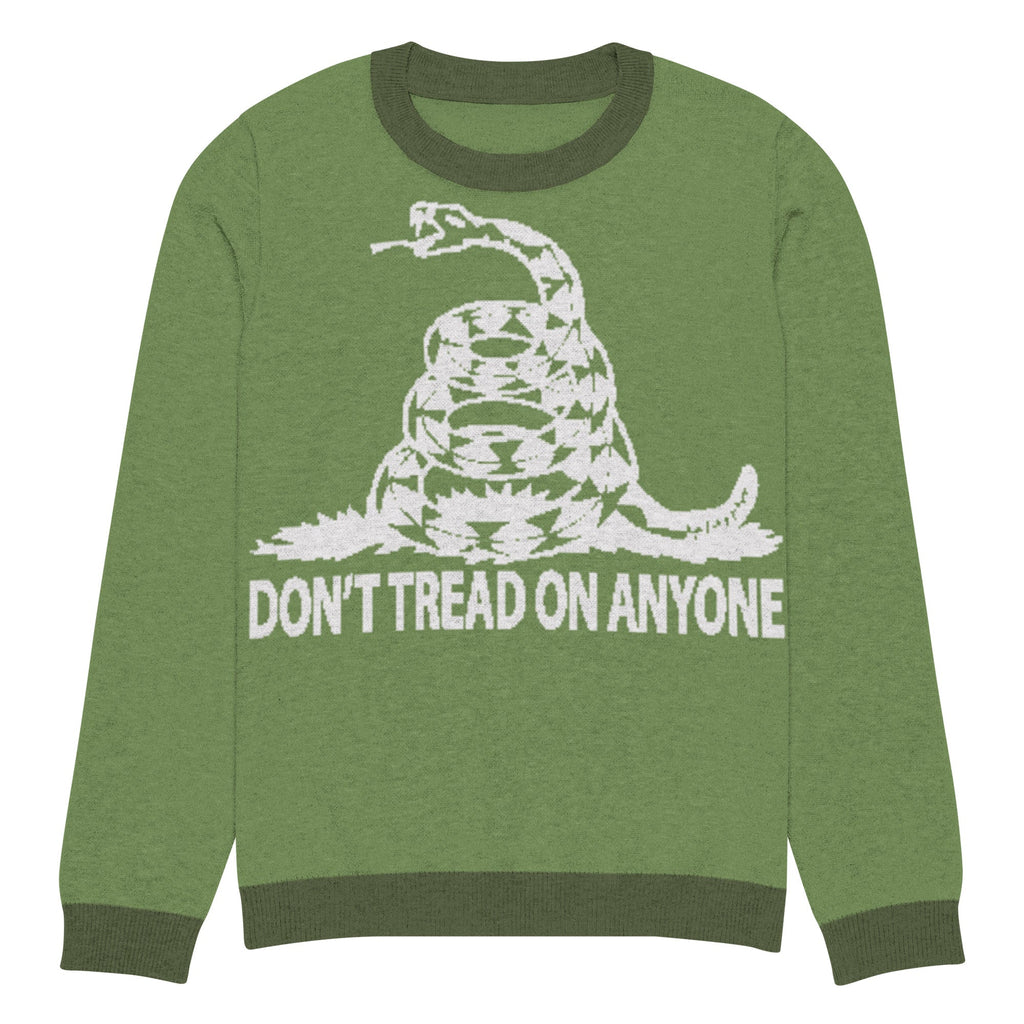 Don't Tread on Anyone Knitted crew neck ugly Christmas sweater