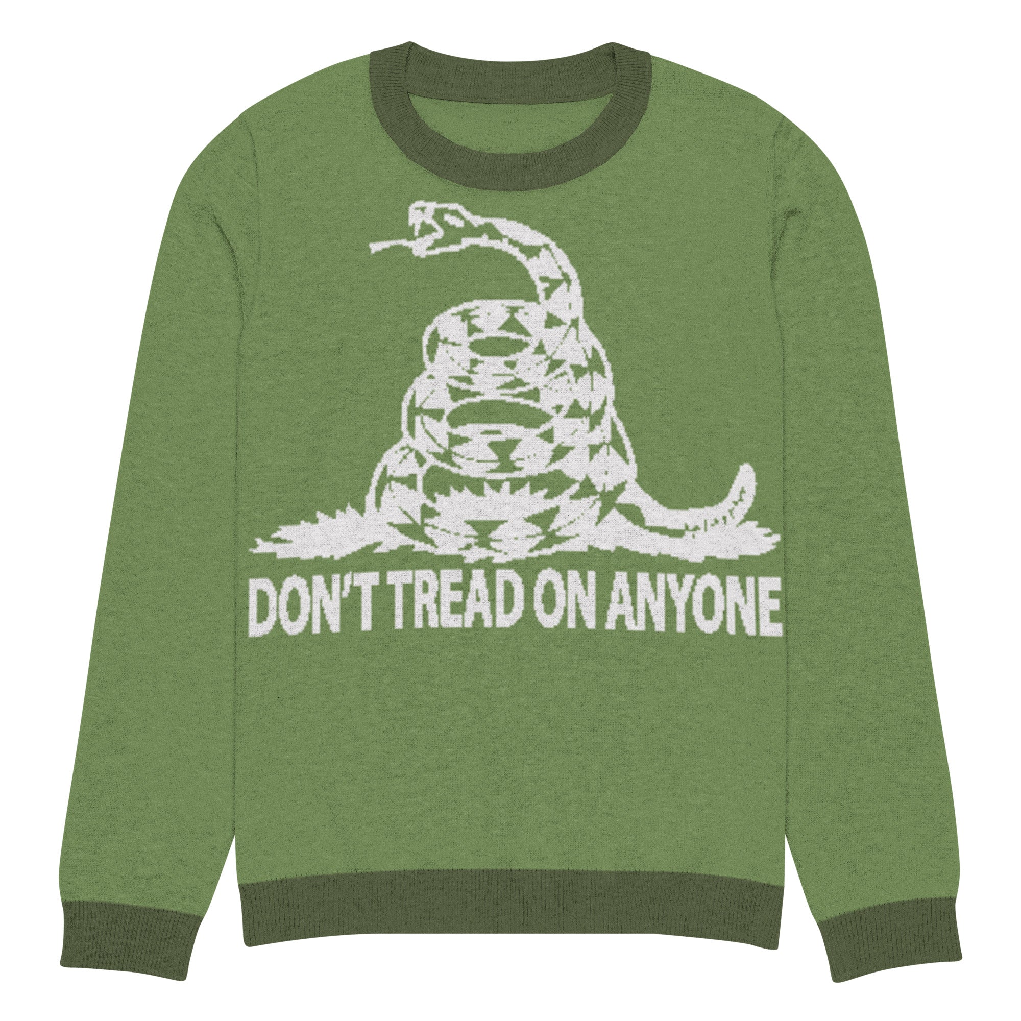Don't Tread on Anyone Knitted crew neck ugly Christmas sweater