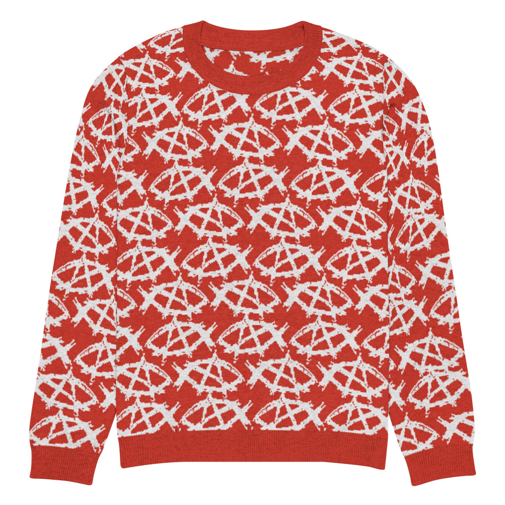 Anarchochristian Knitted crew neck ugly christmas sweater