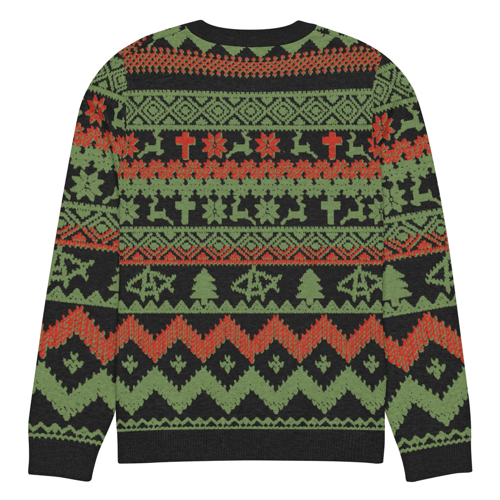 AnarchoChristian No King but Christ Knitted Ugly Christmas Sweater