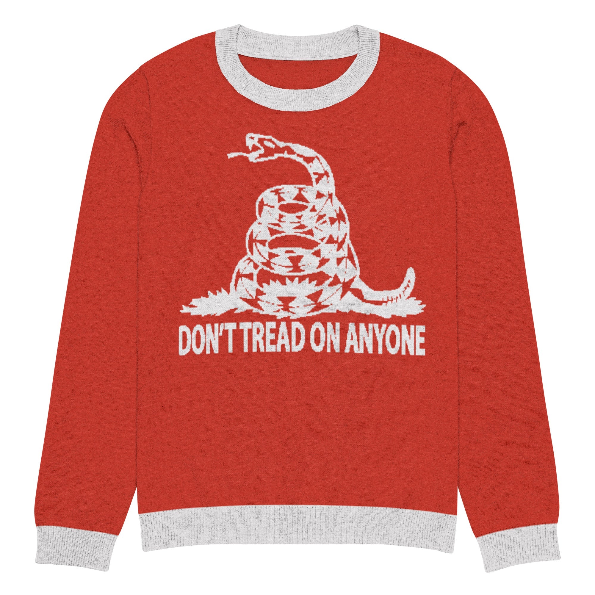 Don't Tread on Anyone Knitted crew neck Ugly Chrismas sweater