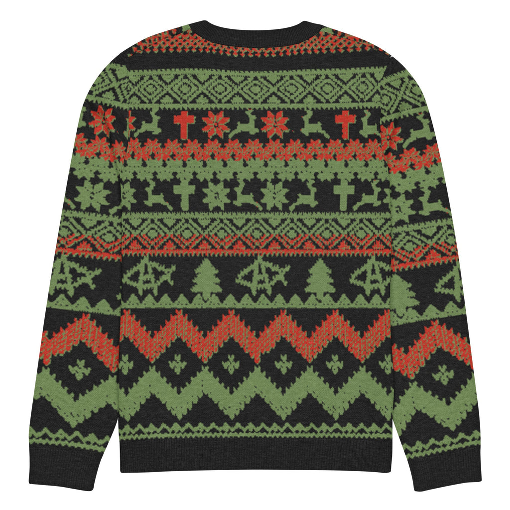 AnarchoChristian No King but Christ Knitted Ugly Christmas Sweater