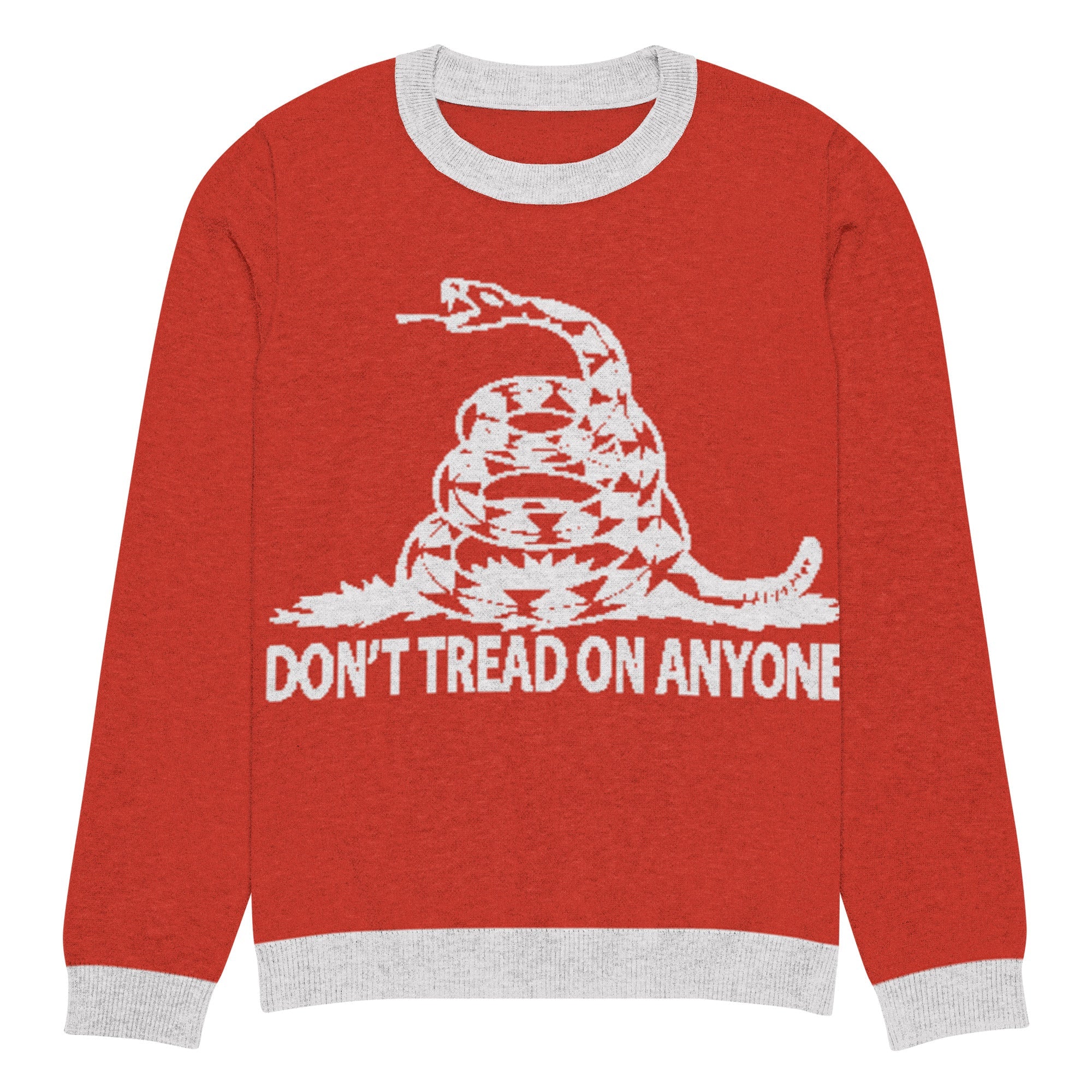Don't Tread on Anyone Knitted crew neck Ugly Chrismas sweater