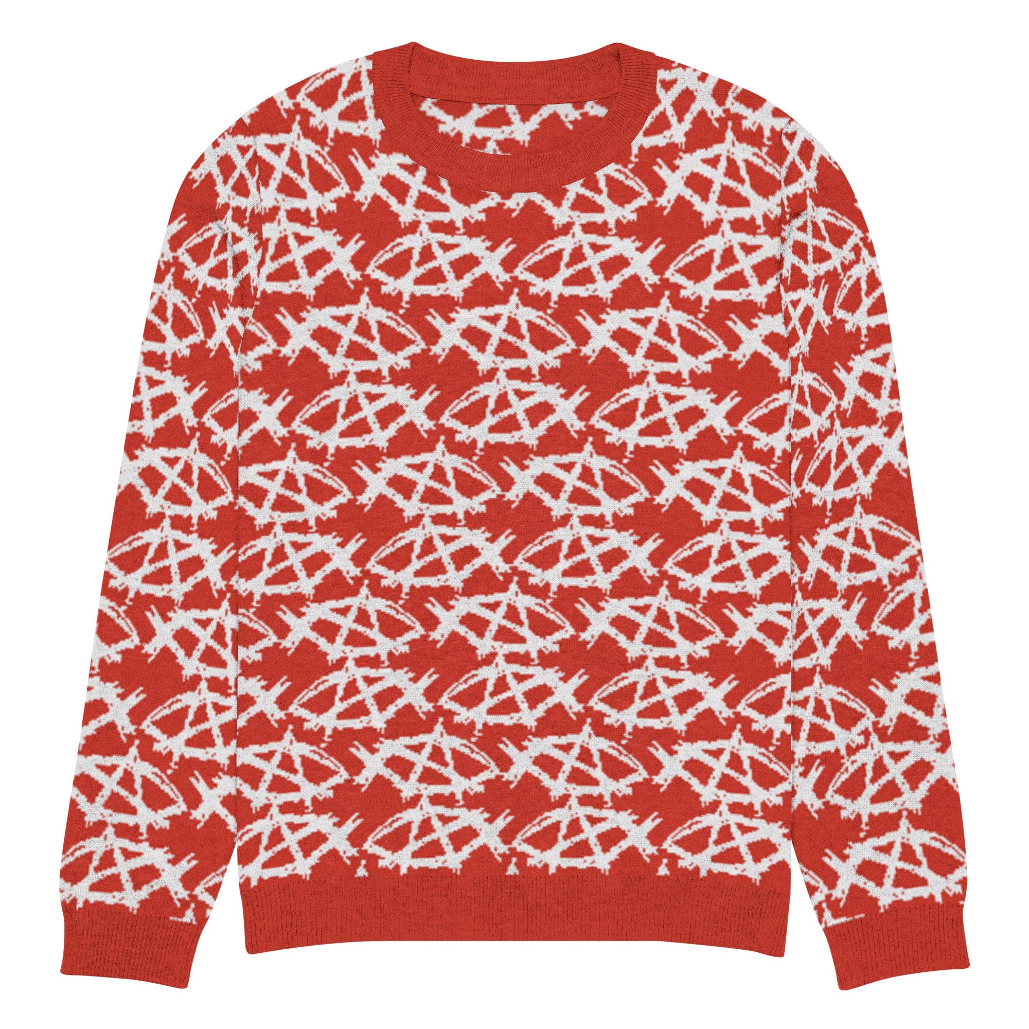 Anarchochristian Knitted crew neck ugly christmas sweater