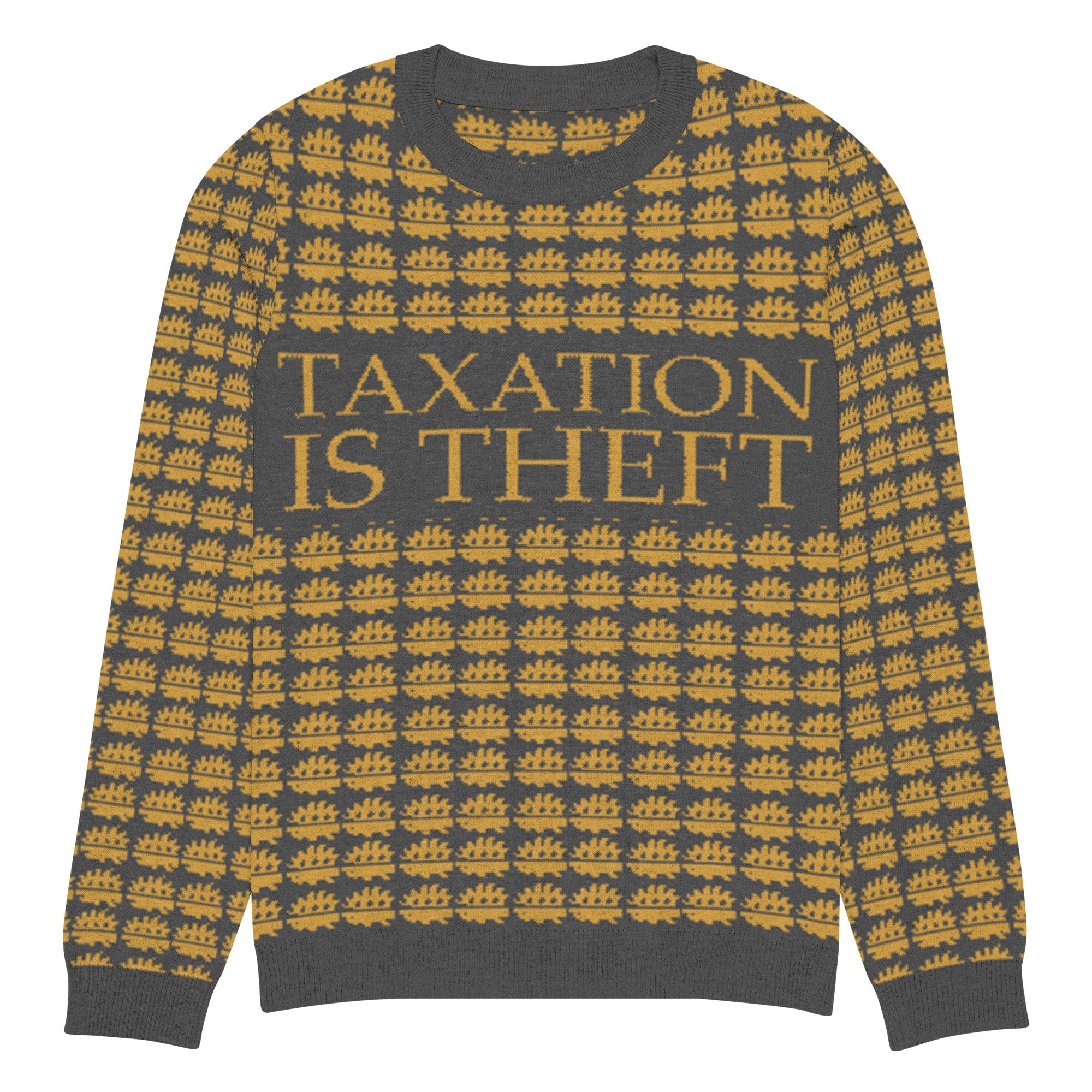 Taxation is Theft Porcupine Knitted Ugly Christmas sweater