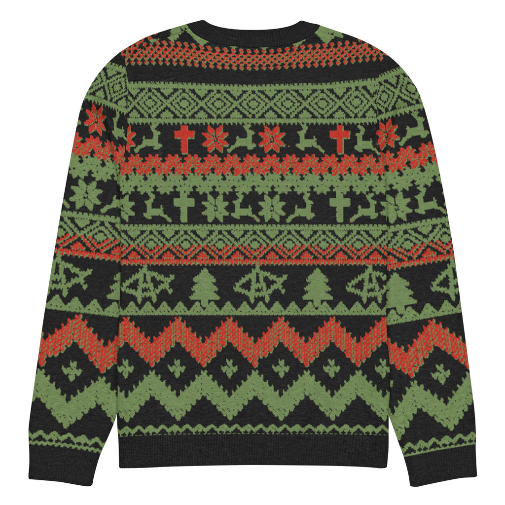 AnarchoChristian No King but Christ Knitted Ugly Christmas Sweater
