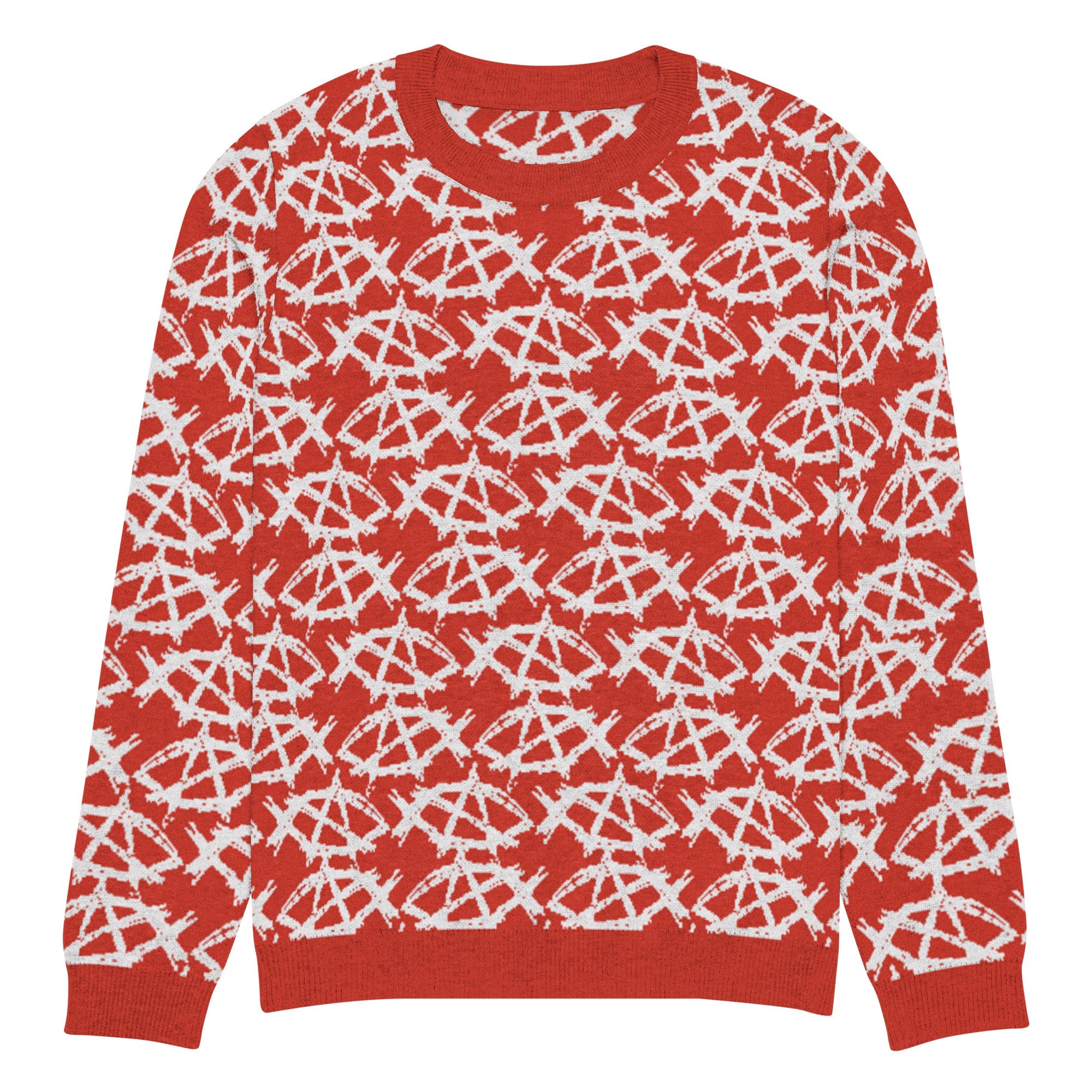 Anarchochristian Knitted crew neck ugly christmas sweater