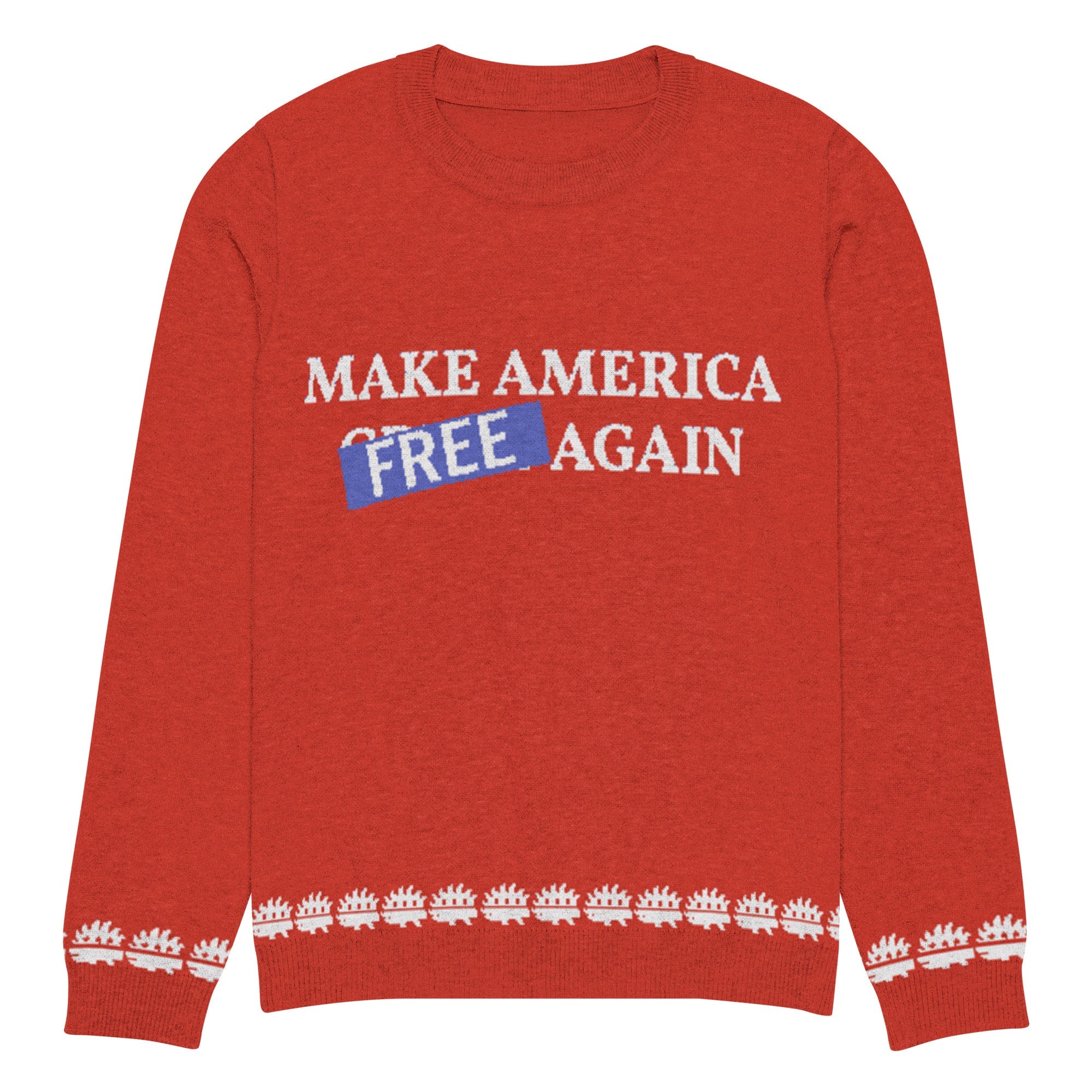 Make America Free Again Knitted crew neck Ugly Christmas sweater