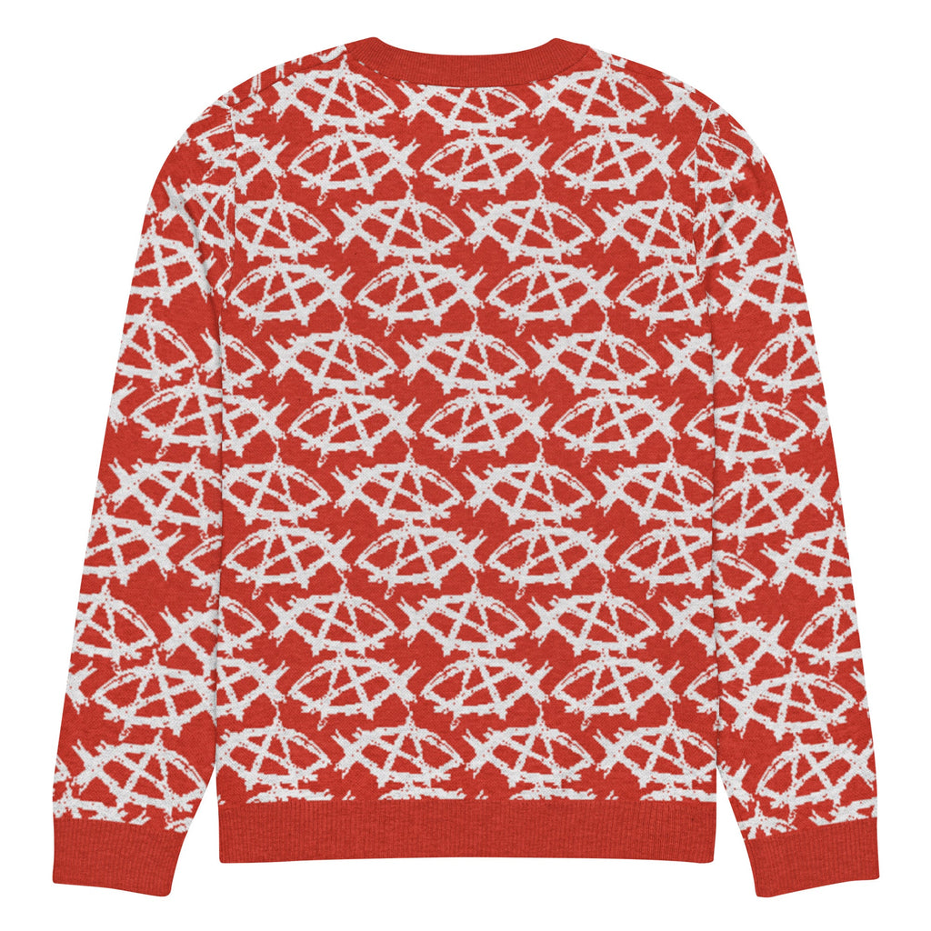 Anarchochristian Knitted crew neck ugly christmas sweater