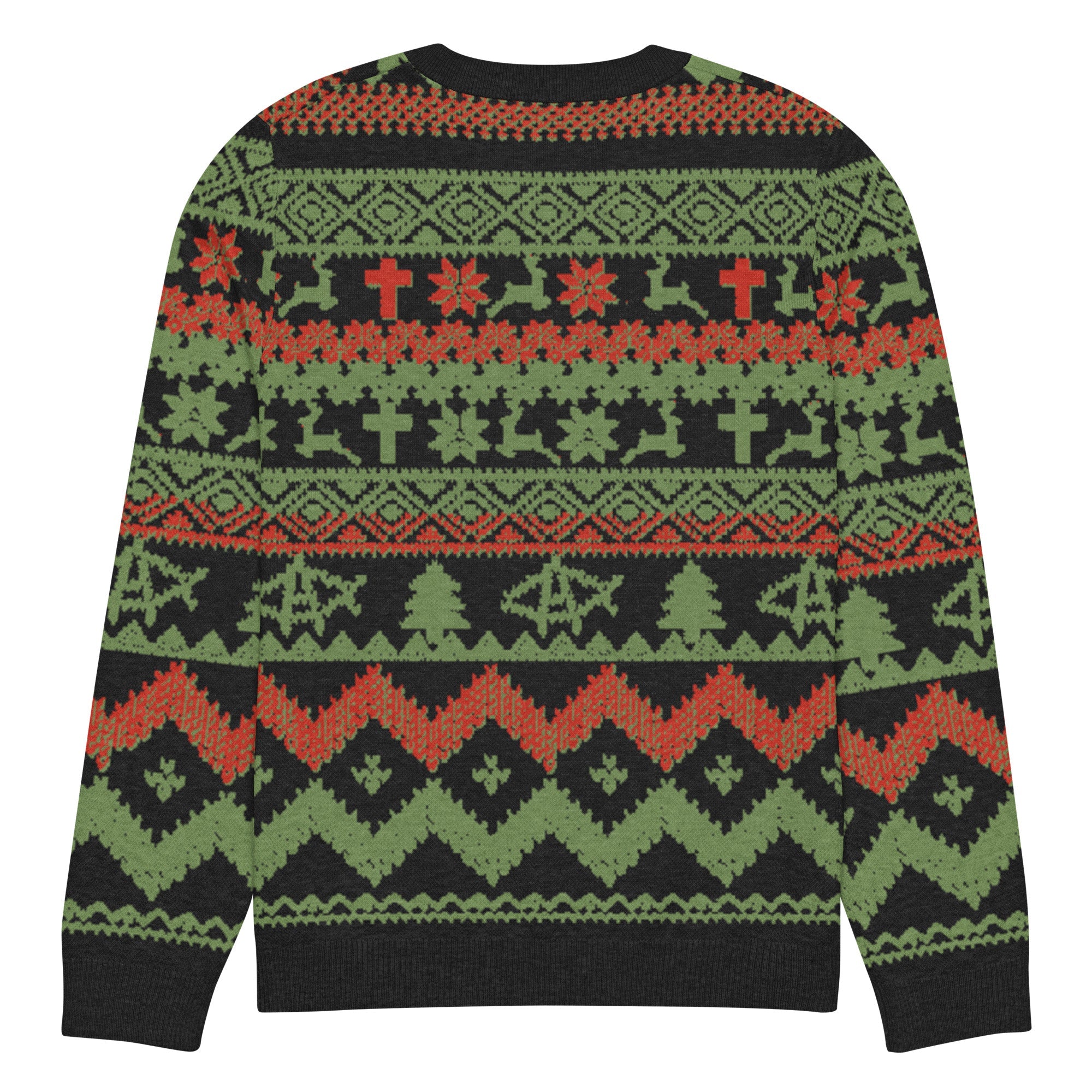 AnarchoChristian No King but Christ Knitted Ugly Christmas Sweater