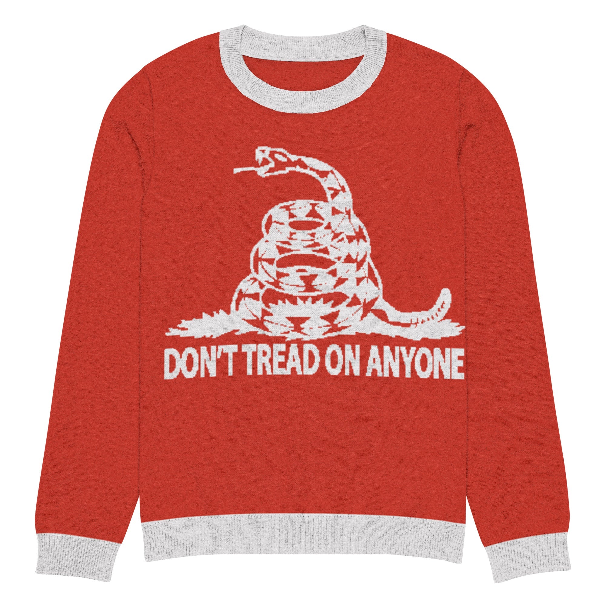 Don't Tread on Anyone Knitted crew neck Ugly Chrismas sweater