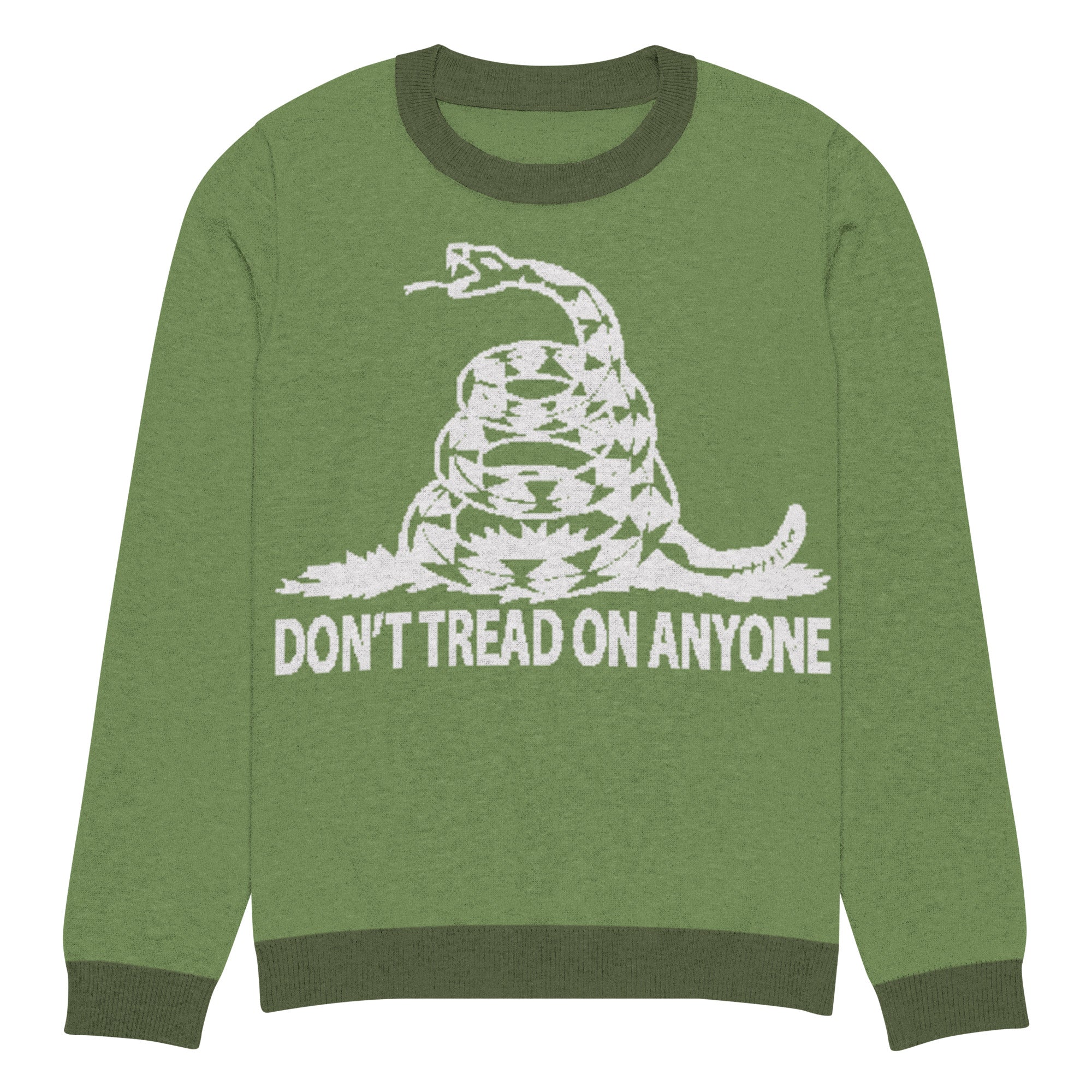 Don't Tread on Anyone Knitted crew neck ugly Christmas sweater