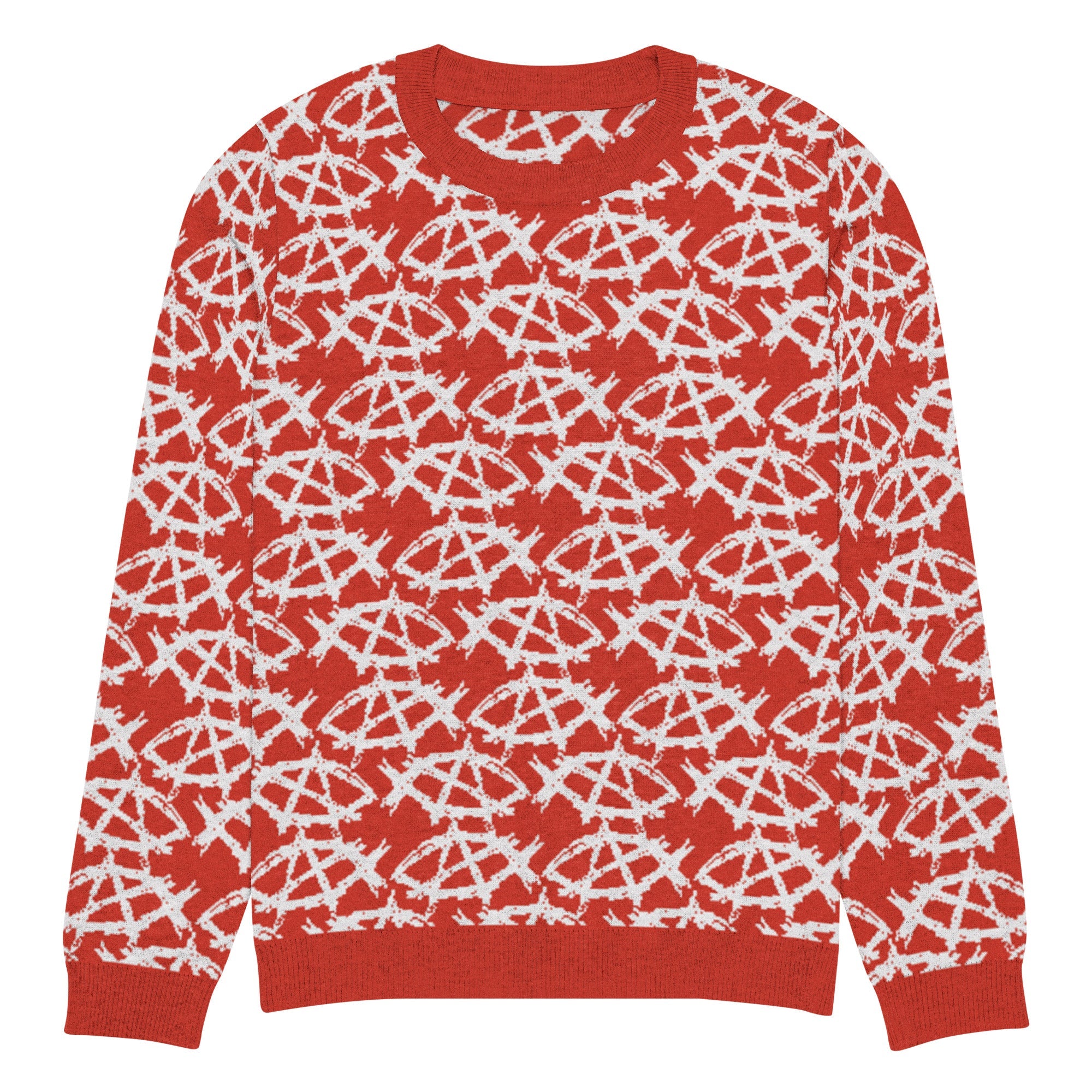 Anarchochristian Knitted crew neck ugly christmas sweater