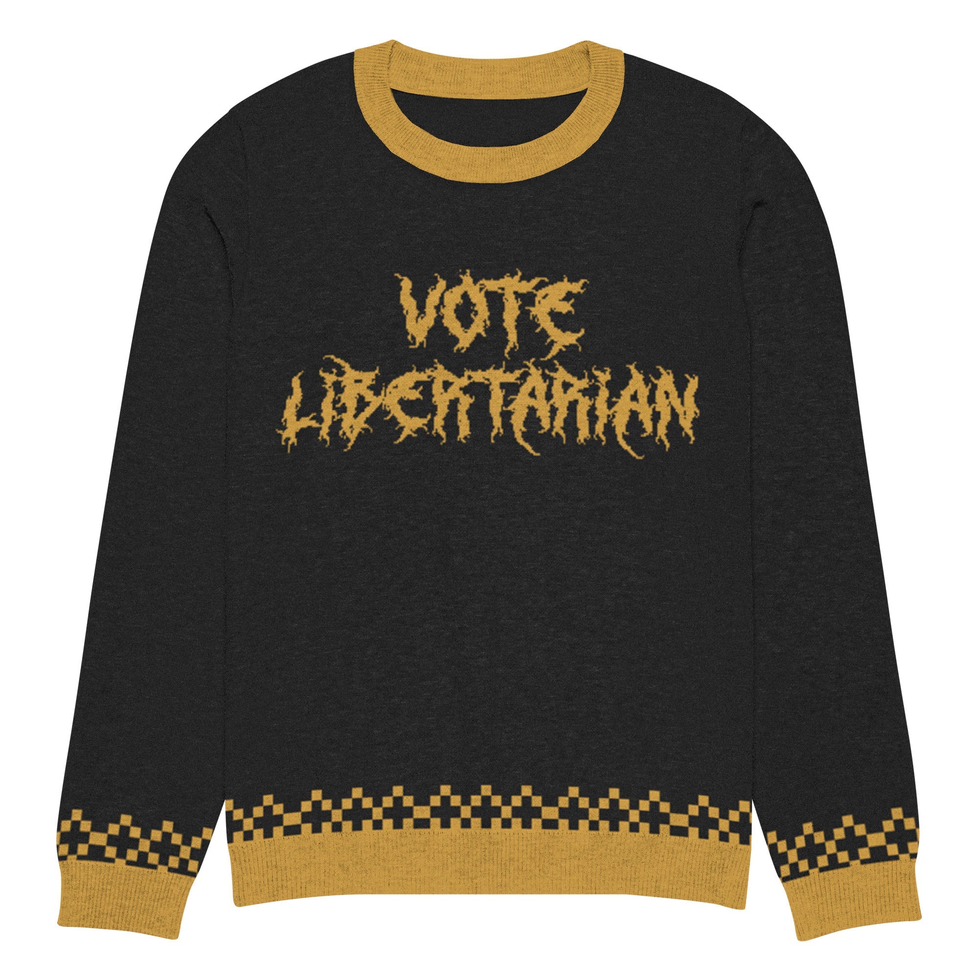Knitted crew neck sweater