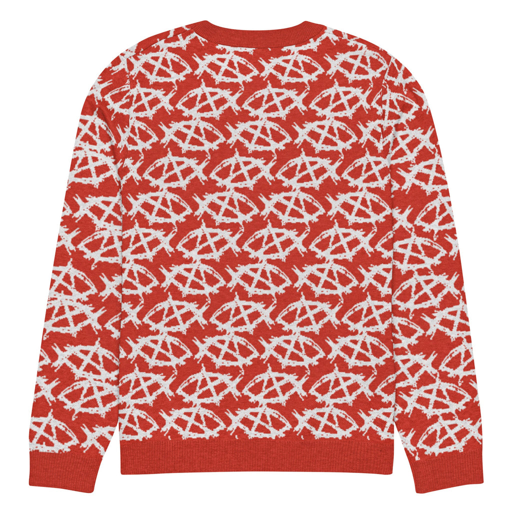 Anarchochristian Knitted crew neck ugly christmas sweater