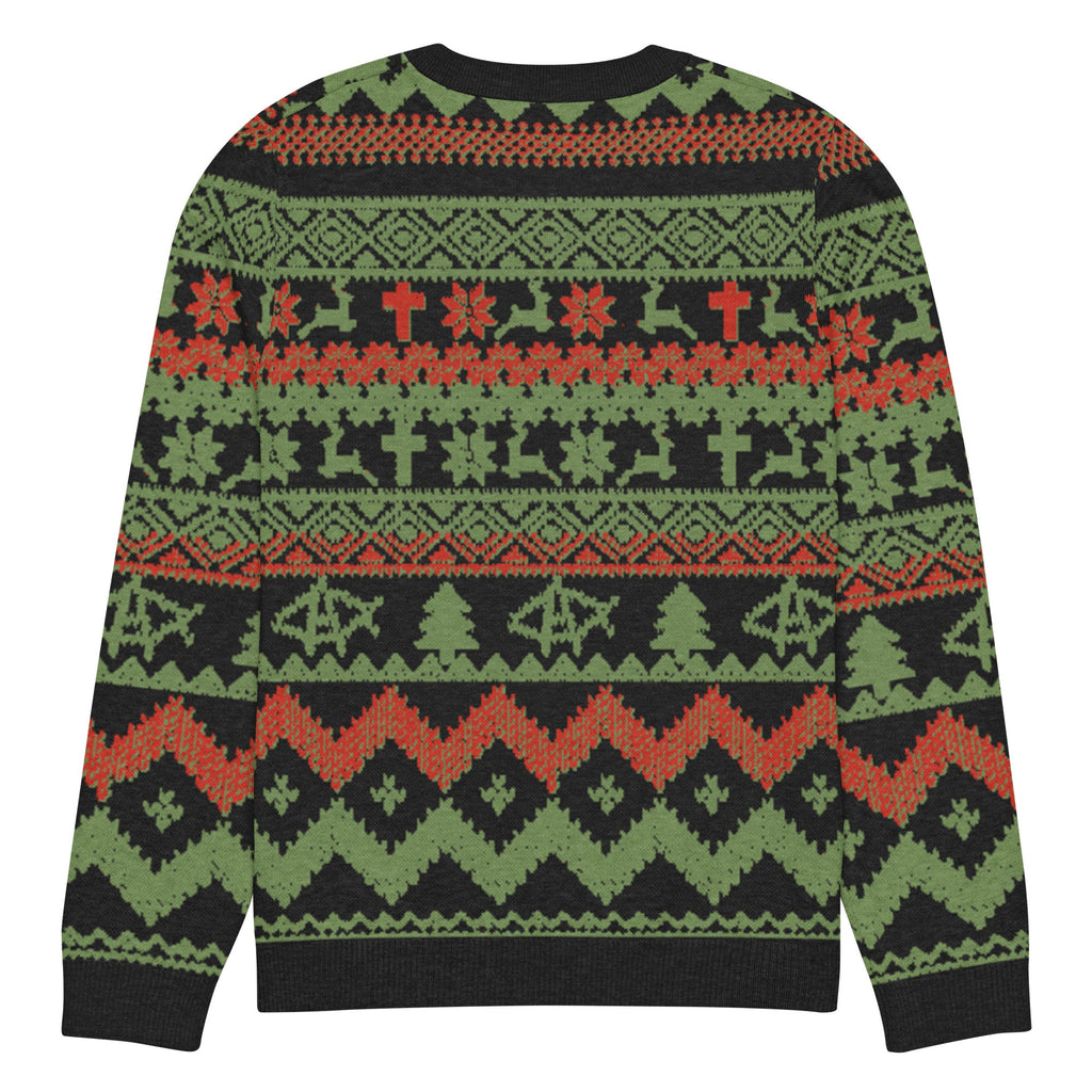 AnarchoChristian No King but Christ Knitted Ugly Christmas Sweater