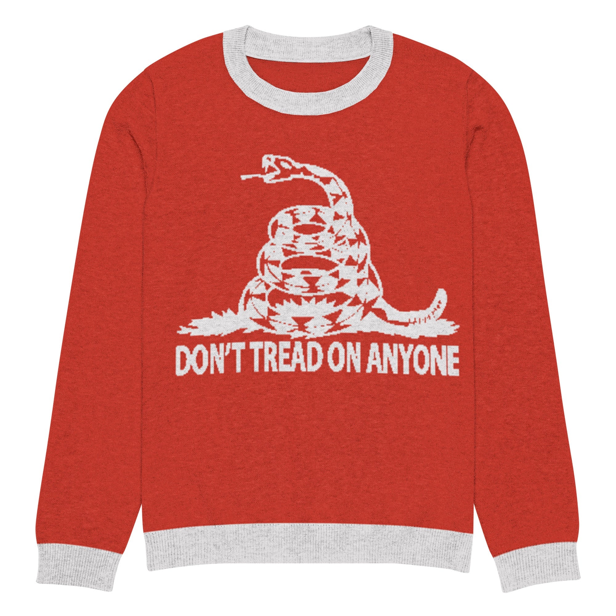Don't Tread on Anyone Knitted crew neck Ugly Chrismas sweater