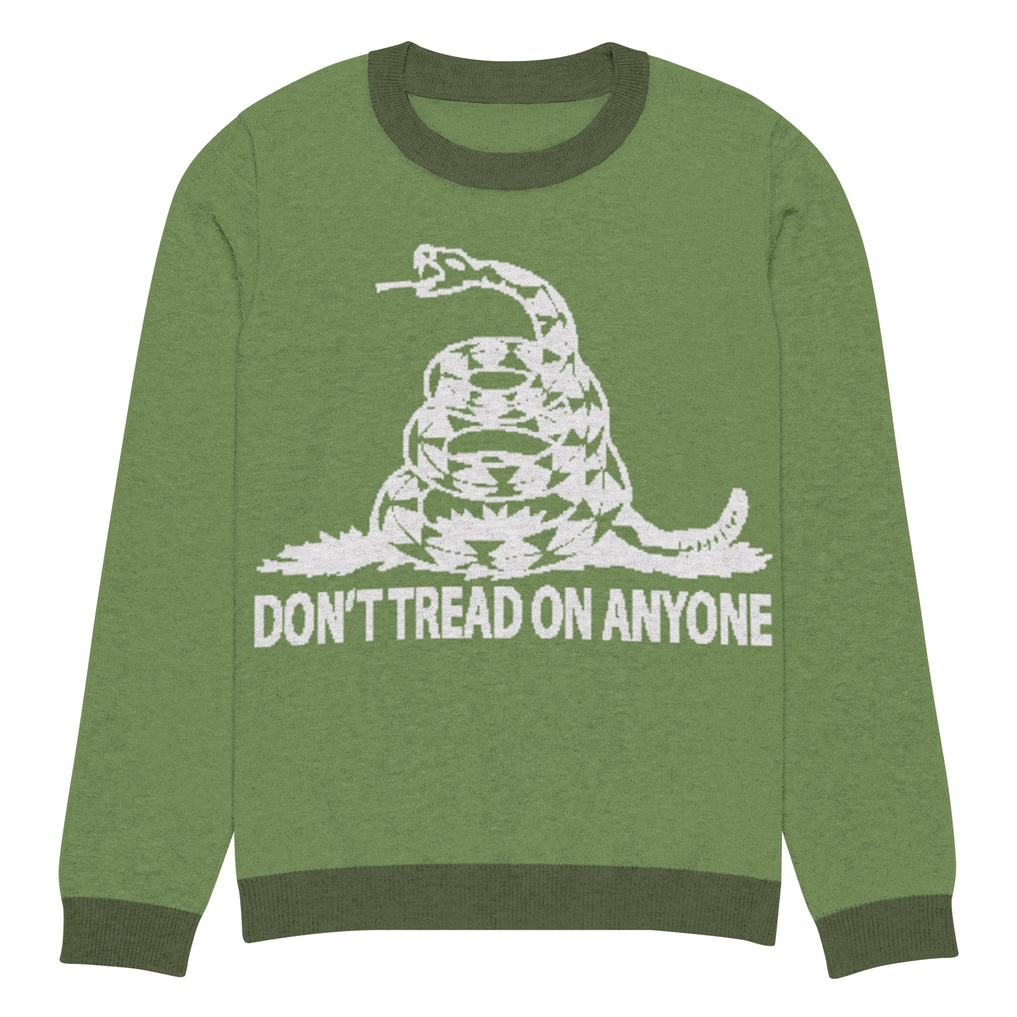 Don't Tread on Anyone Knitted crew neck ugly Christmas sweater