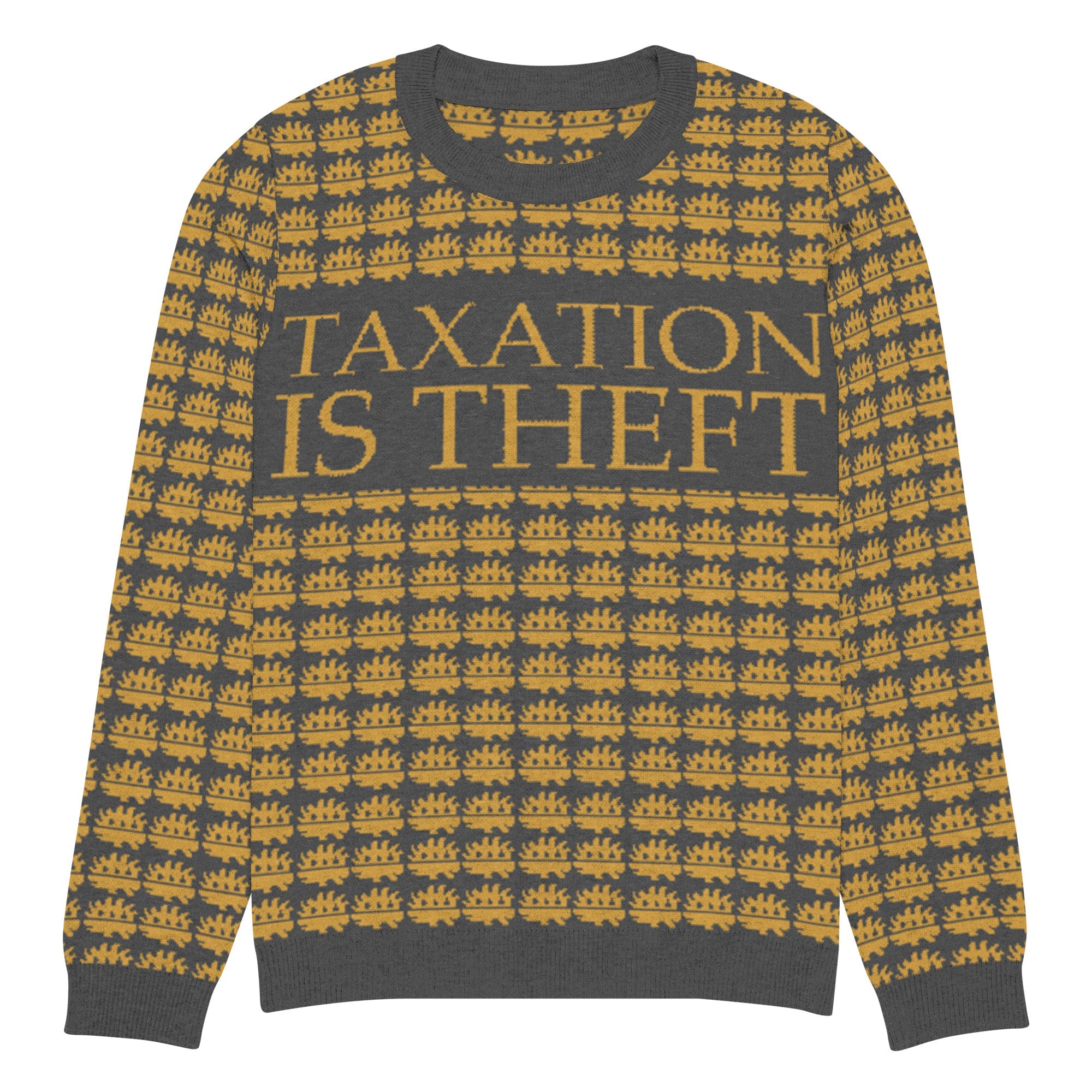 Taxation is Theft Porcupine Knitted Ugly Christmas sweater