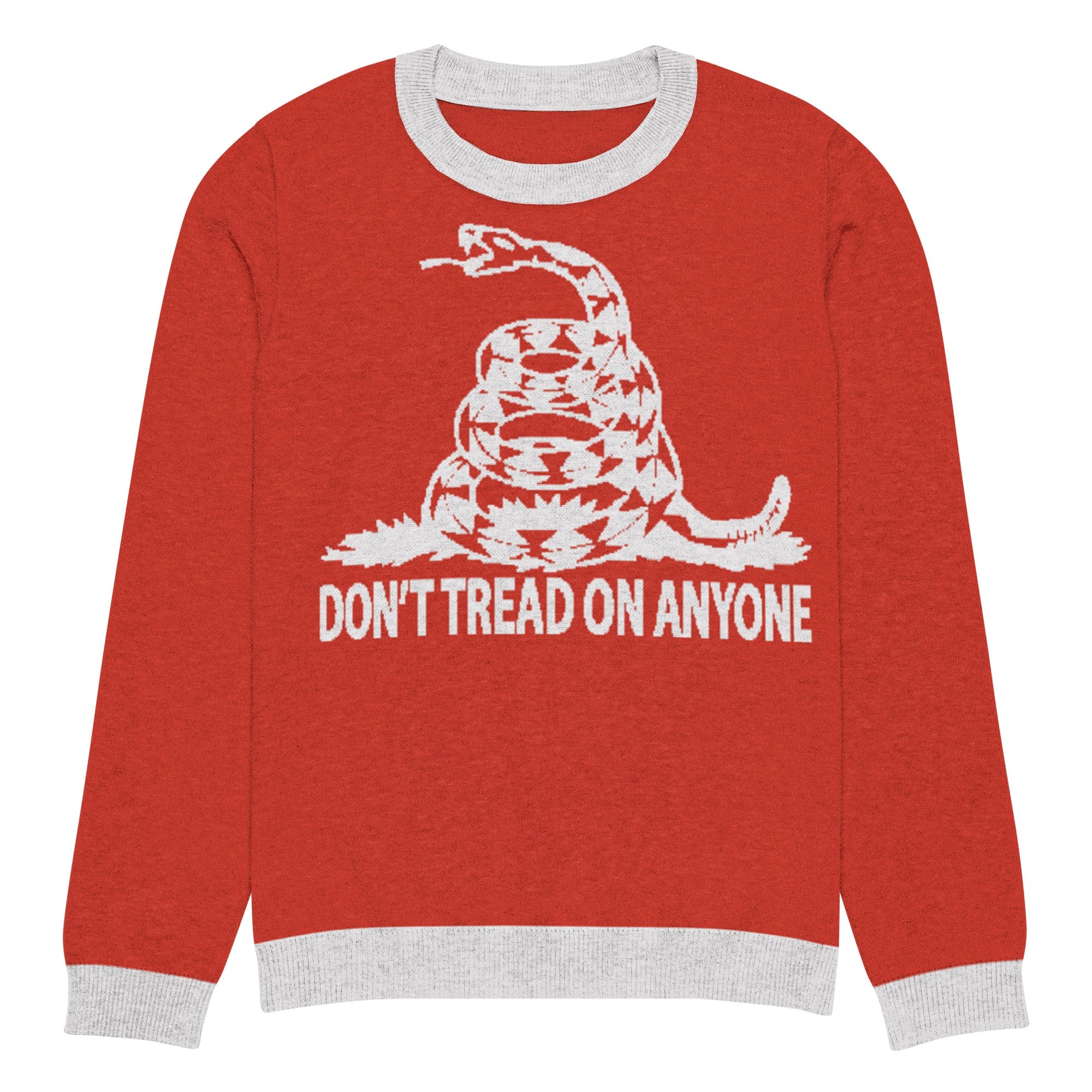 Don't Tread on Anyone Knitted crew neck Ugly Chrismas sweater