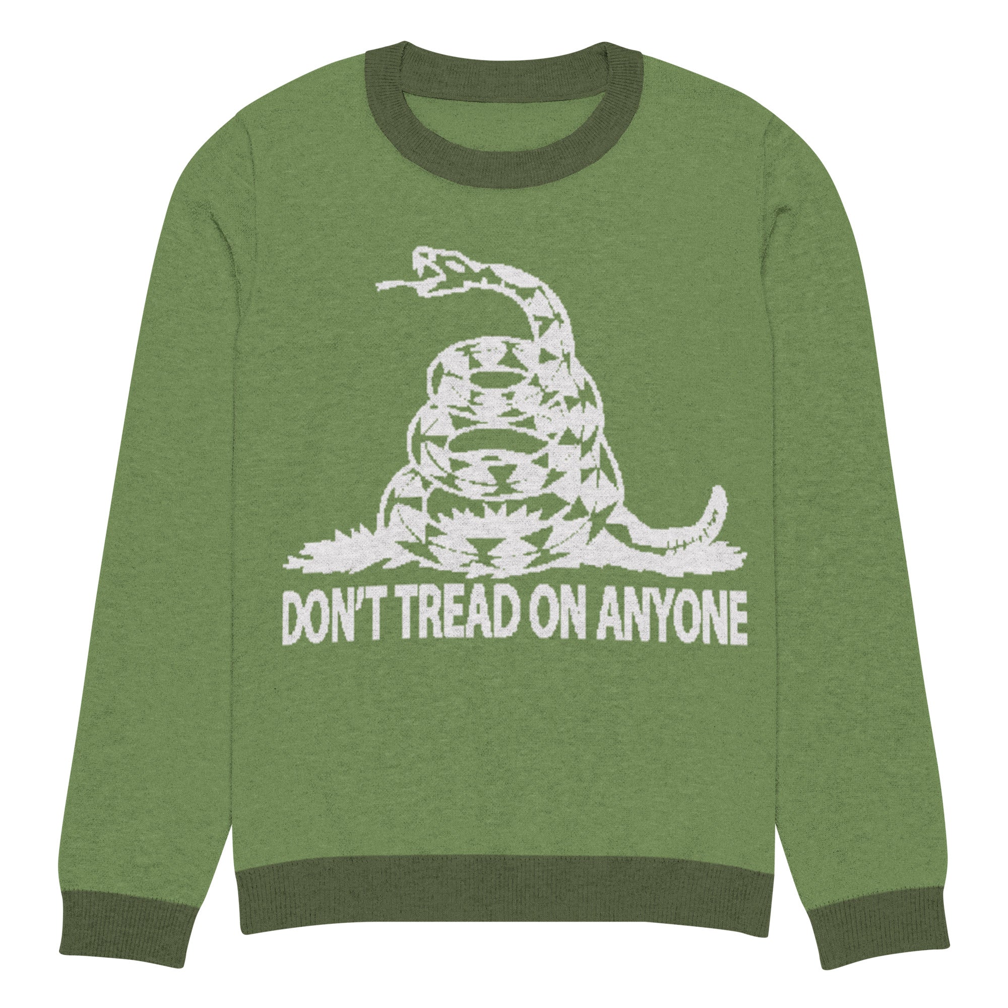 Don't Tread on Anyone Knitted crew neck ugly Christmas sweater