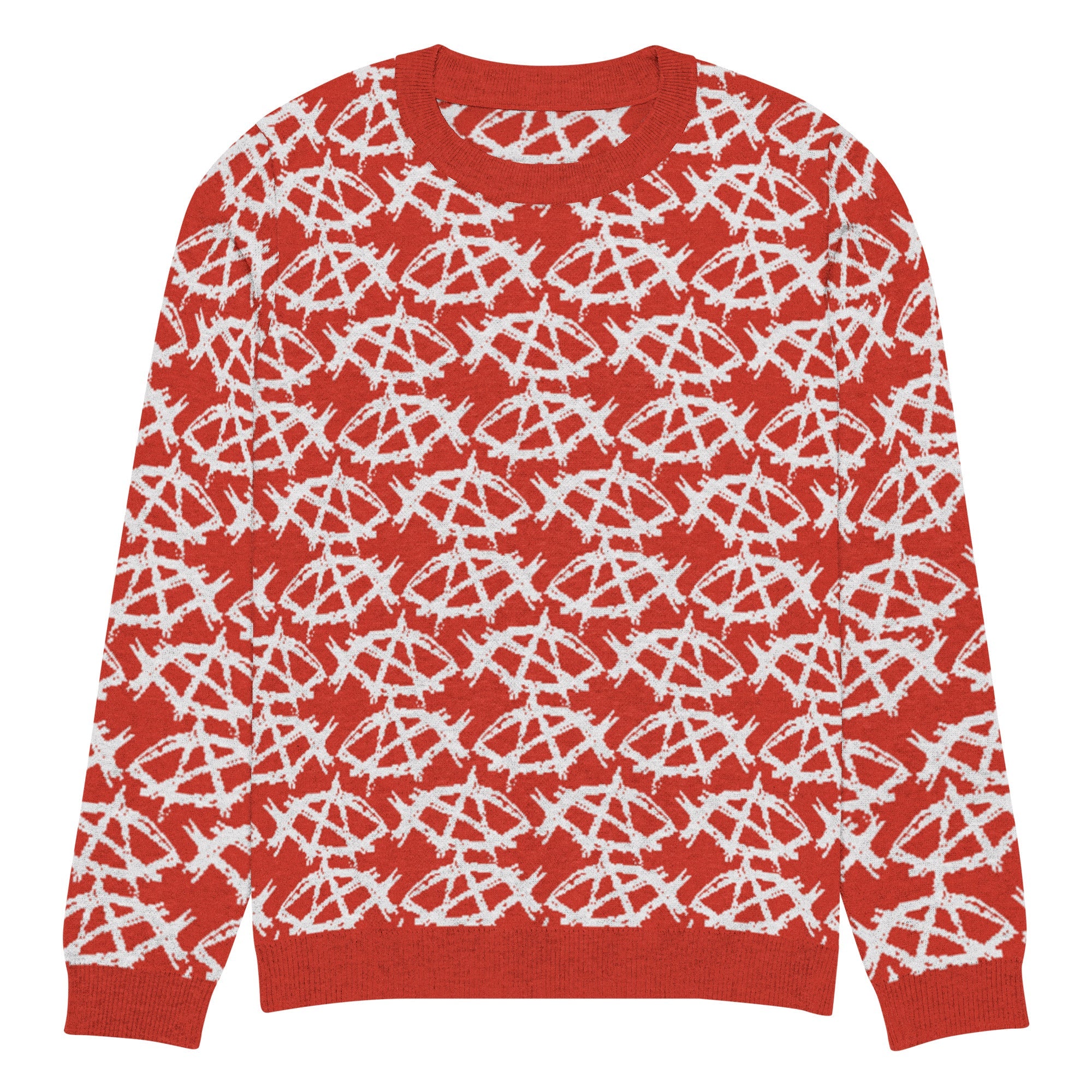 Anarchochristian Knitted crew neck ugly christmas sweater