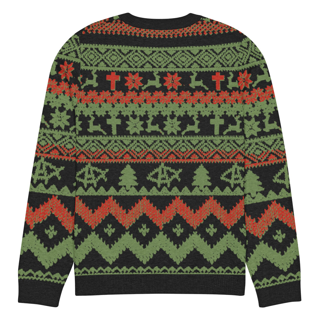AnarchoChristian No King but Christ Knitted Ugly Christmas Sweater
