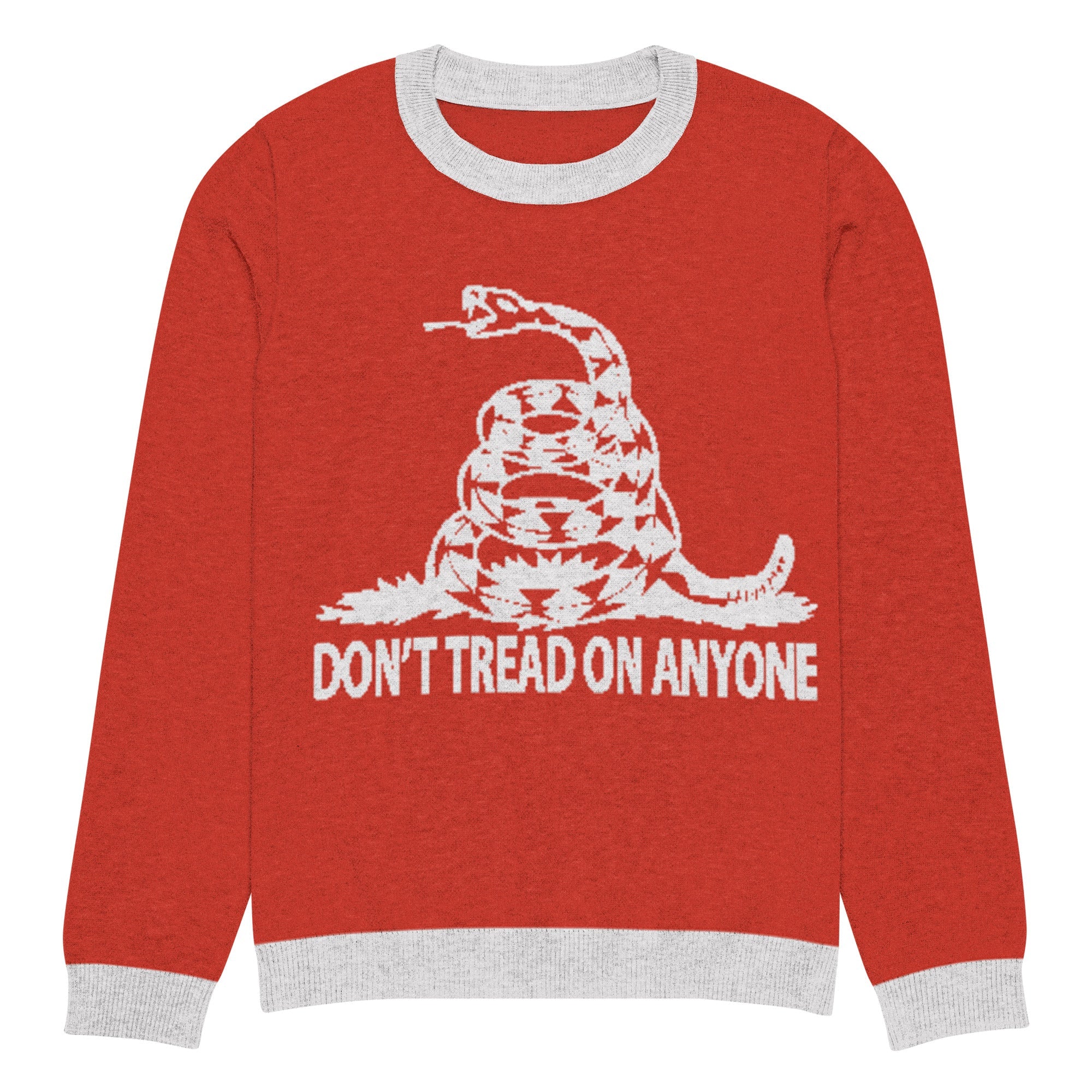Don't Tread on Anyone Knitted crew neck Ugly Chrismas sweater