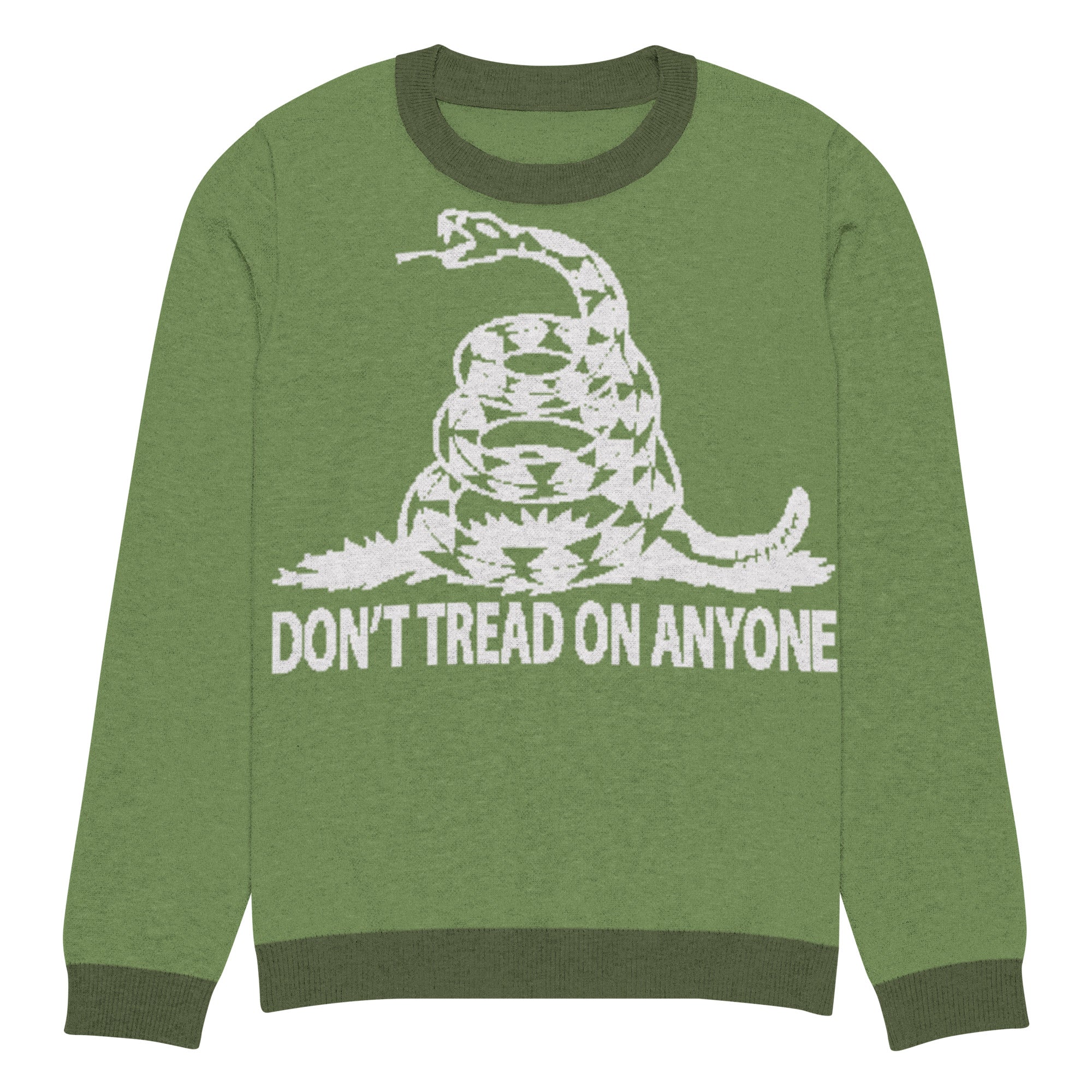 Don't Tread on Anyone Knitted crew neck ugly Christmas sweater