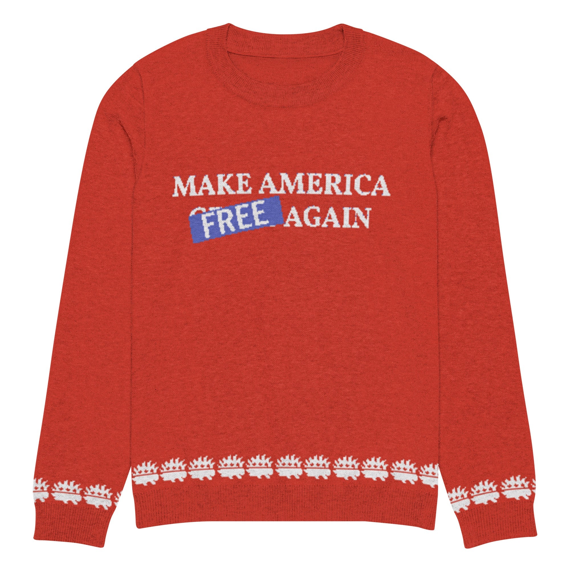 Make America Free Again Knitted crew neck Ugly Christmas sweater