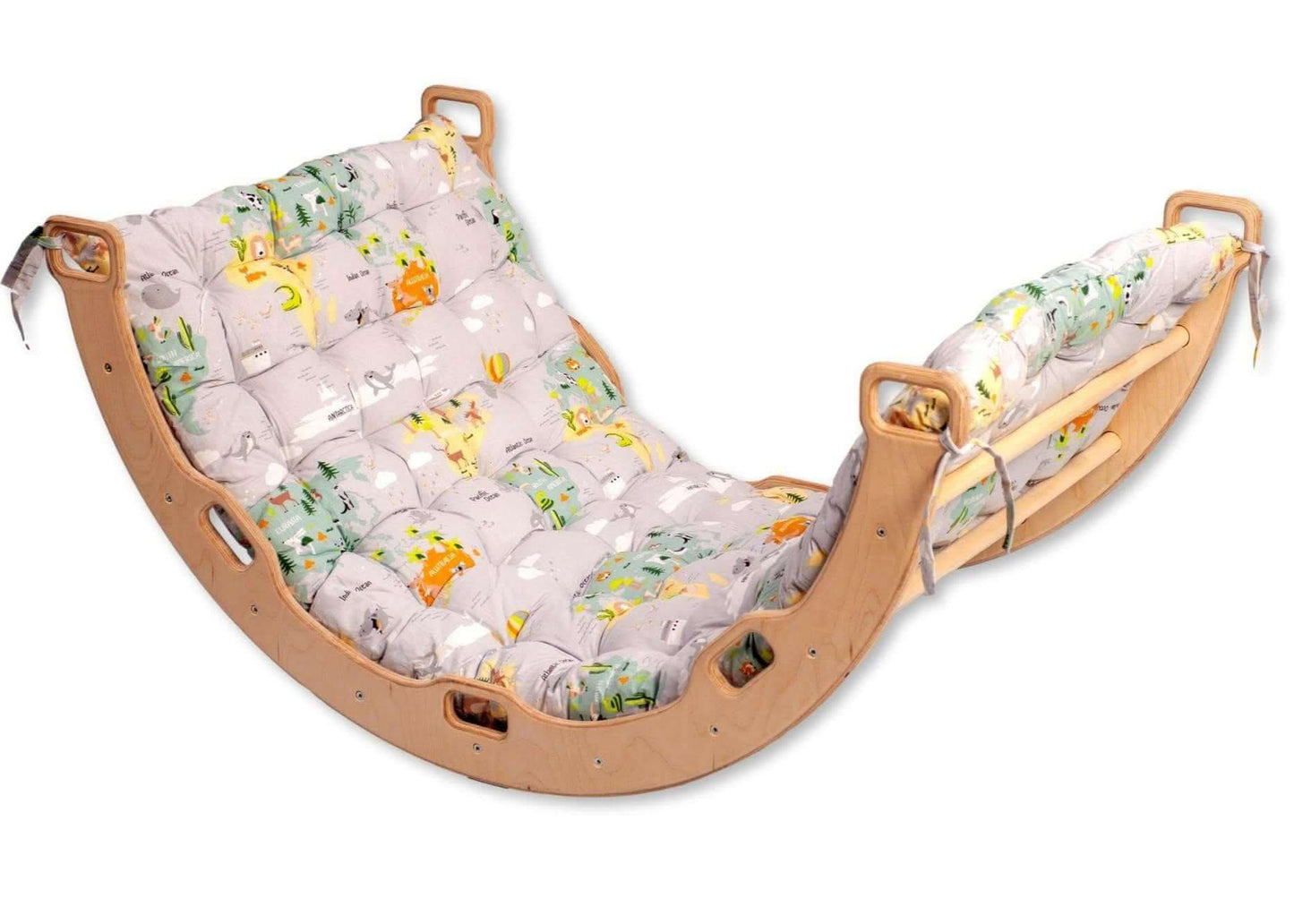 Large Montessori Climbing Arch/Rocker with Pillow Set
