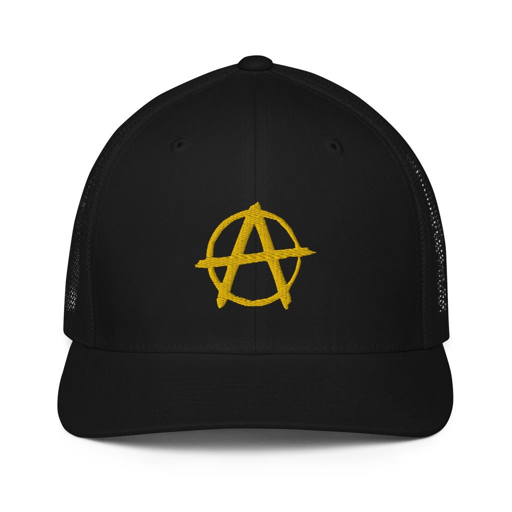 Ancap Anarchy Anarchocapitalism Black & Yellow Closed-back trucker cap