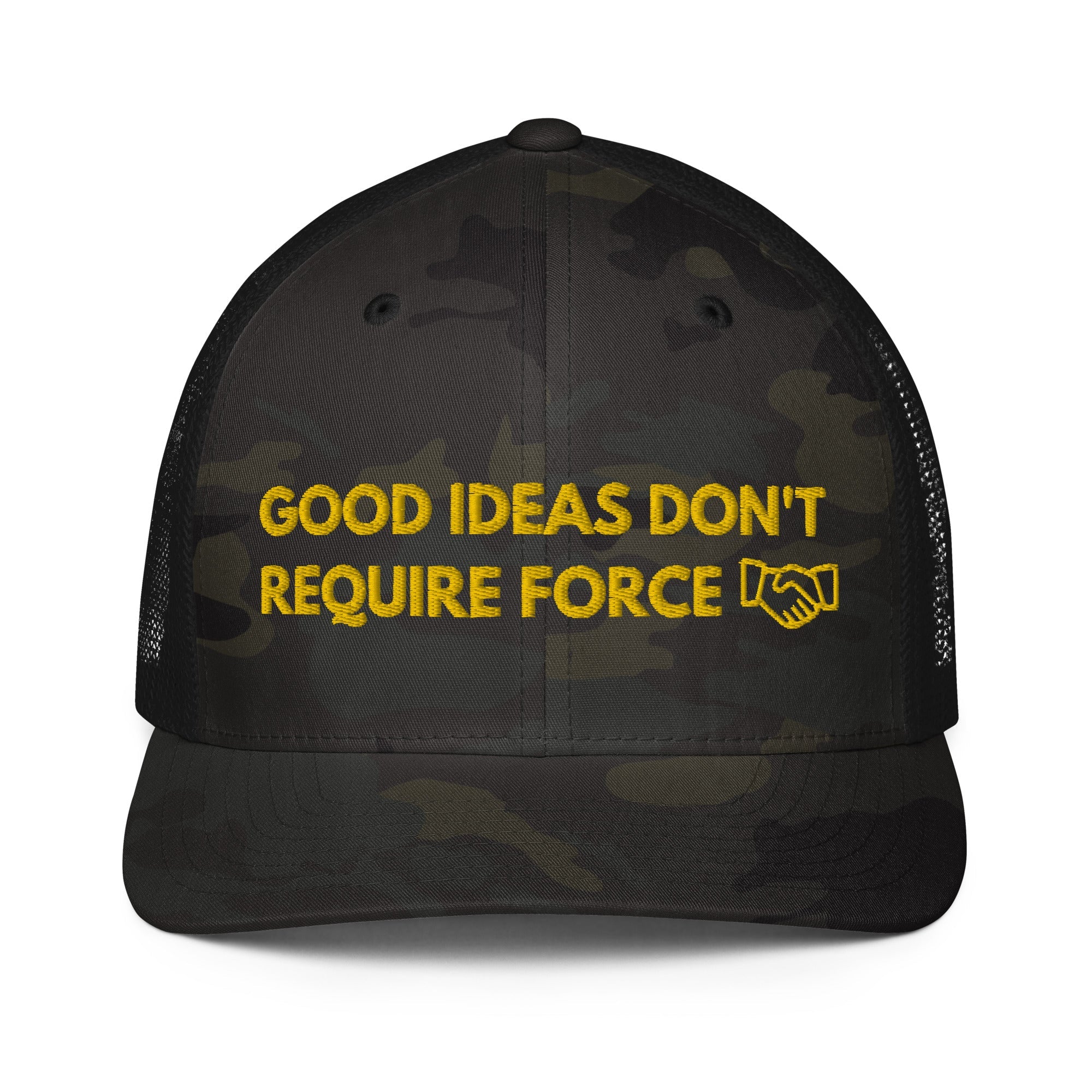 Good Ideas Don't Require Force Closed-back trucker cap