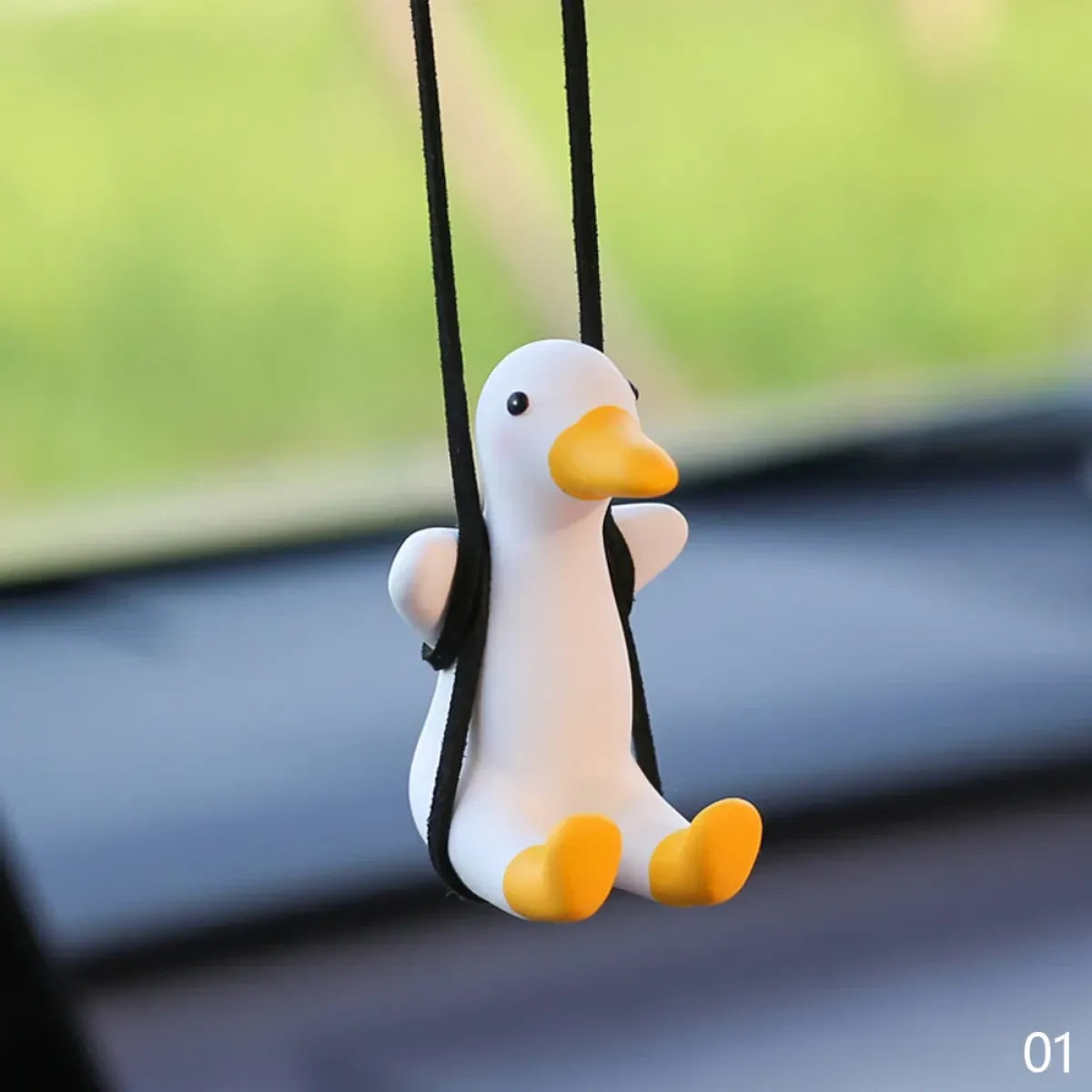 Cute Anime Cowboy Duck Car Pendant