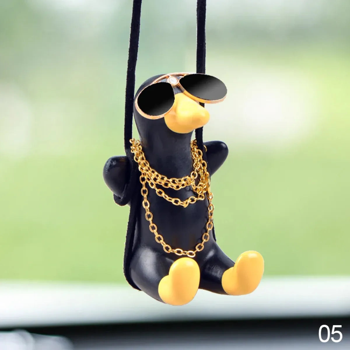 Cute Anime Cowboy Duck Car Pendant