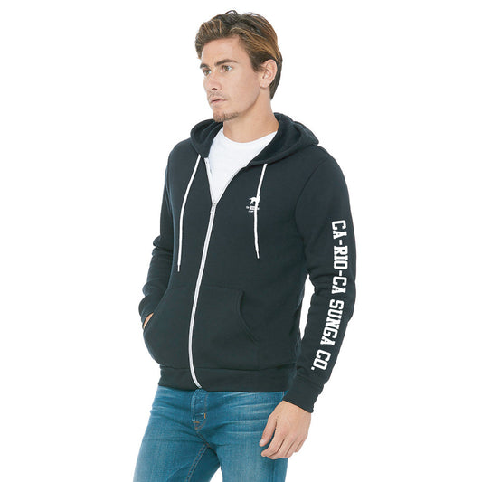 CA-RIO-CA CREST GRAY  Zip Up Hoodie
