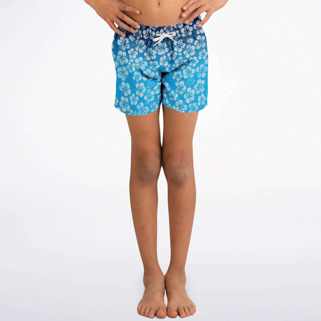 Alaska Libertarian Hawaiian Kids Swim Trunks - With Igloos and Porcupines