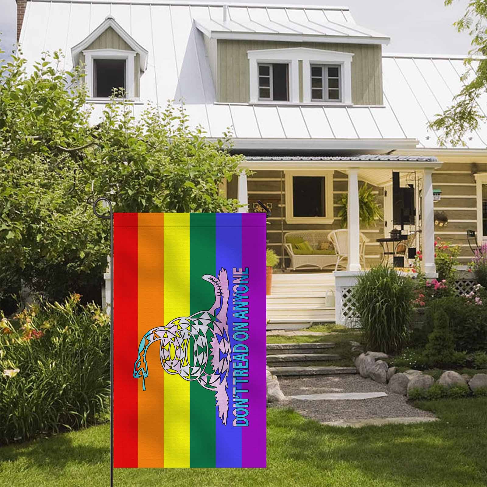 Don't Tread Snake -LGBT - trans Two Sided Flag