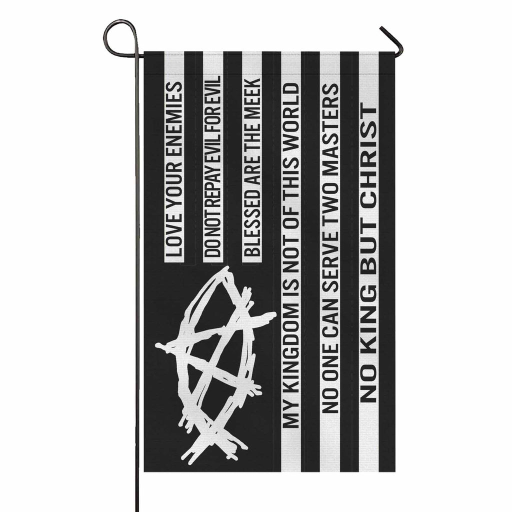 AnarchoChristian - No King But Christ Double-Sided Flag