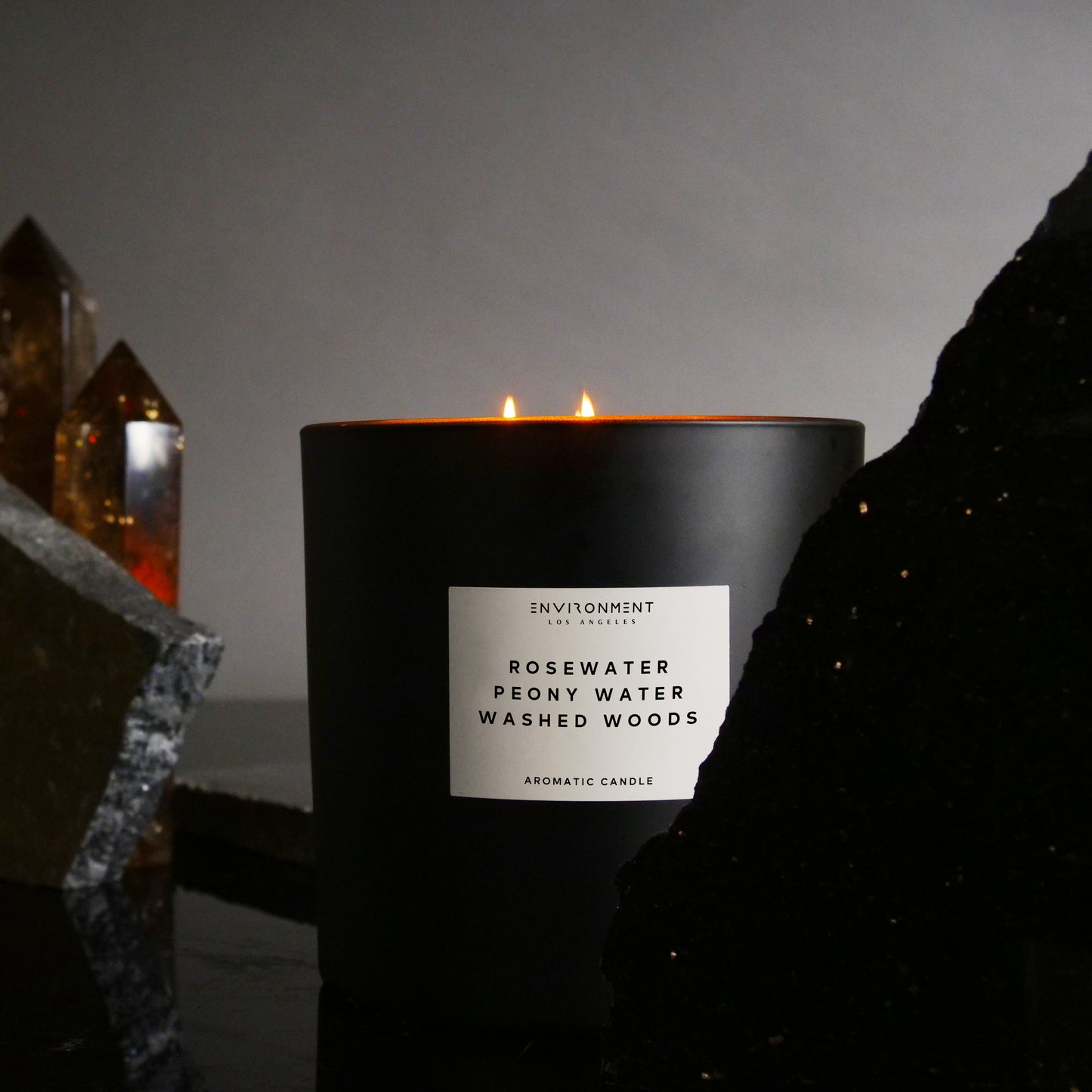 55oz Rosewater | Peony Water | Washed Woods Candle (Inspired by Issey Miyake L'Eau d'Issey®)
